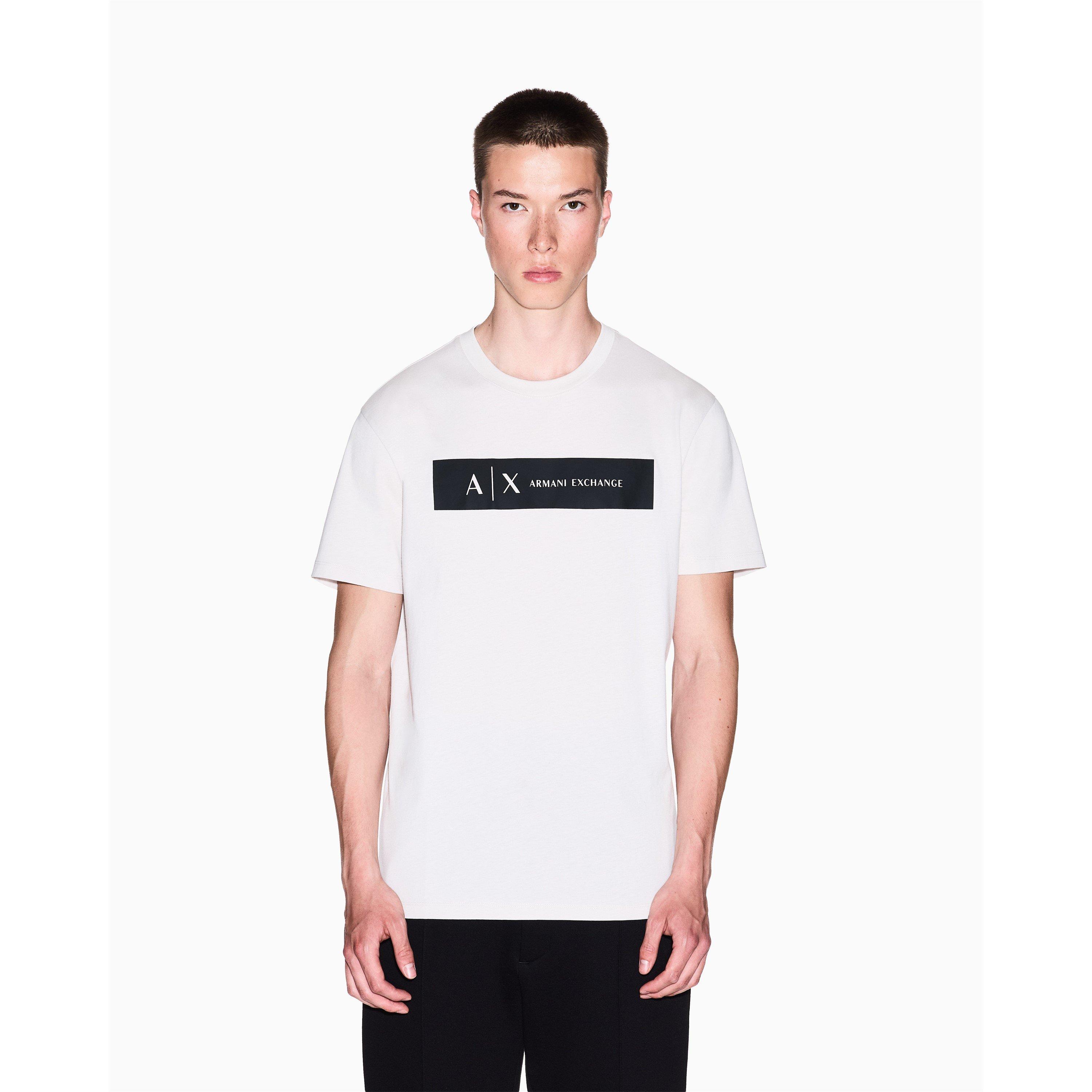 Armani Exchange Men's White Regular Fit T-Shirt - L