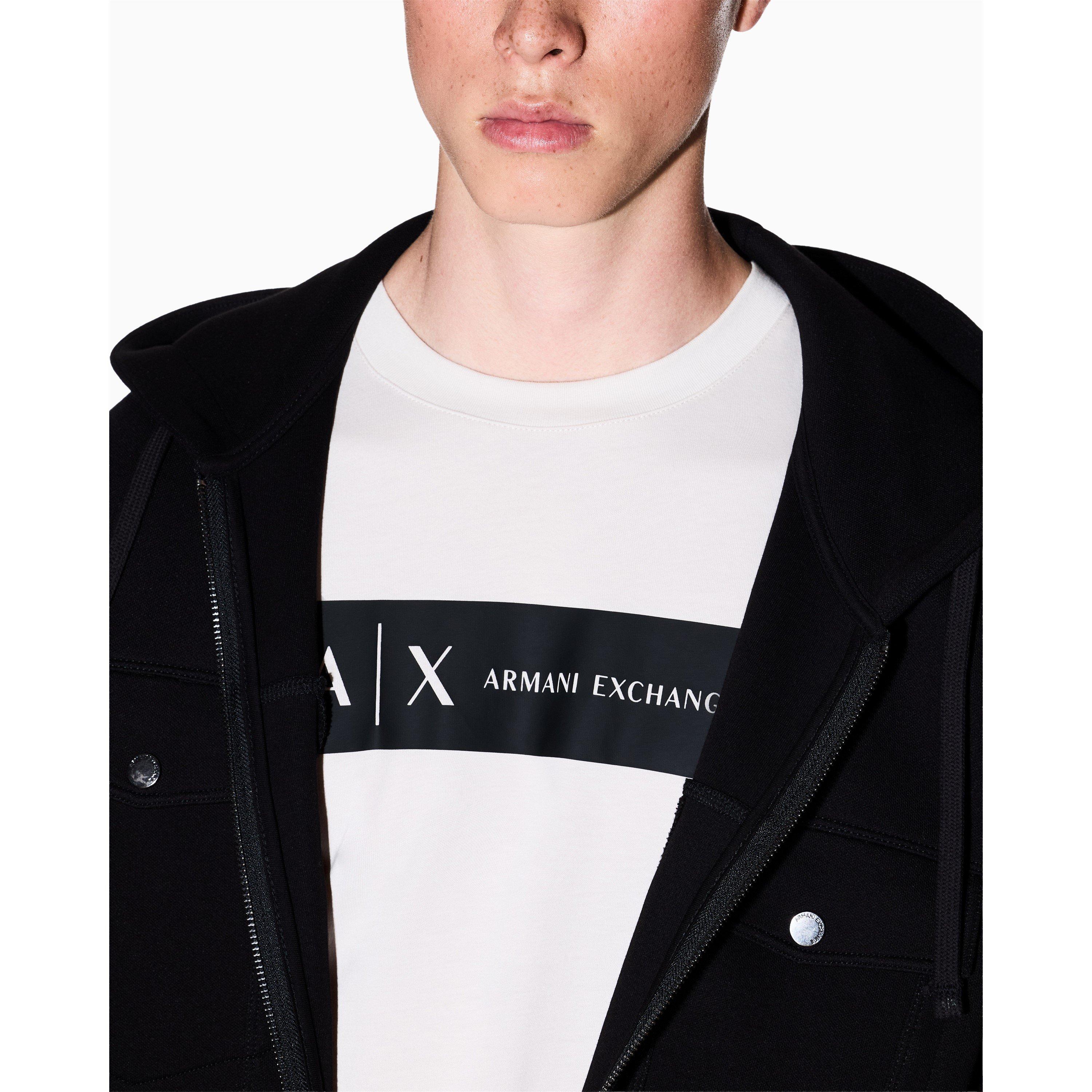 White - Armani Exchange - Men's Regular Fit T-Shirt - 4