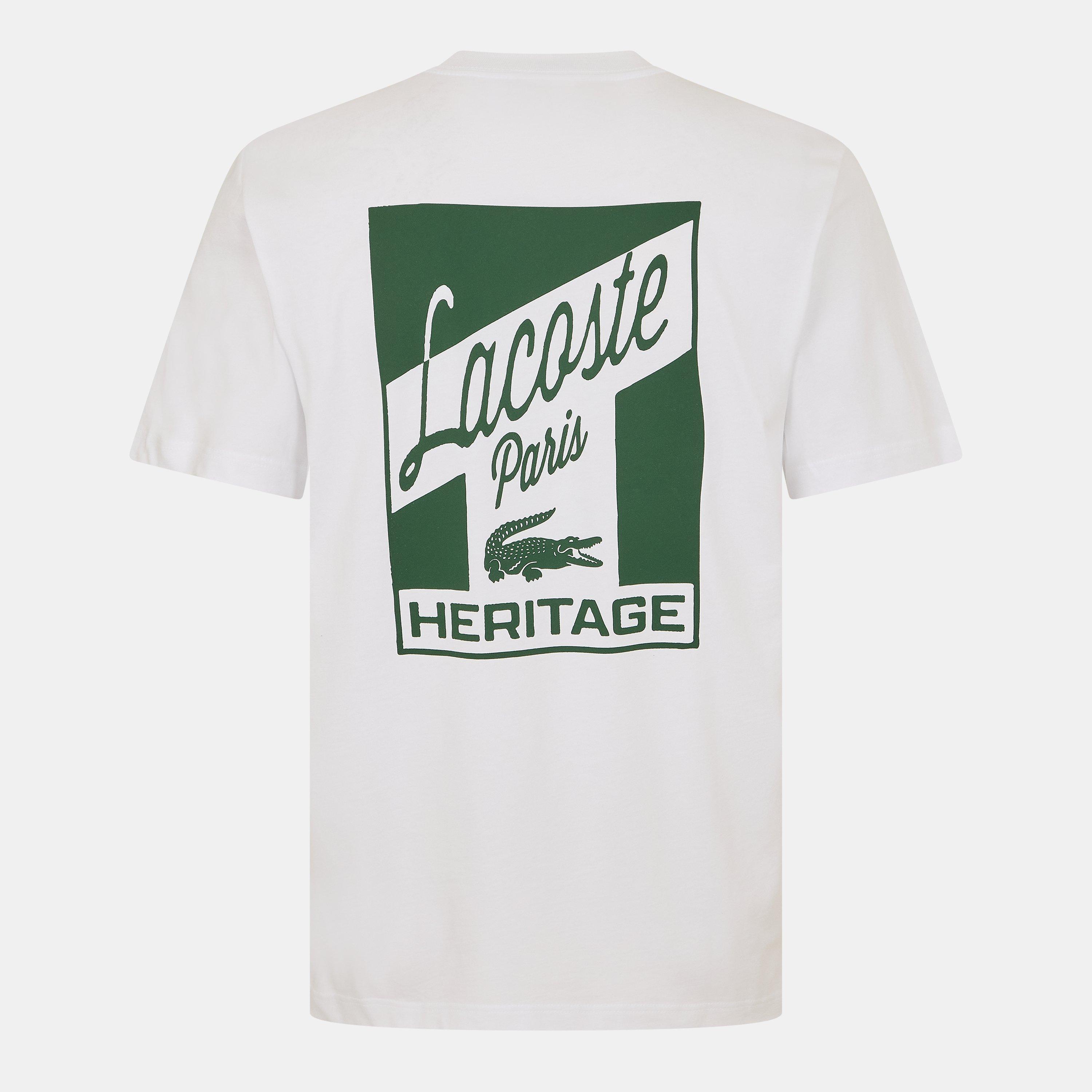 White 001 - Lacoste - Men's Graphic Regular Fit T-Shirt - 1