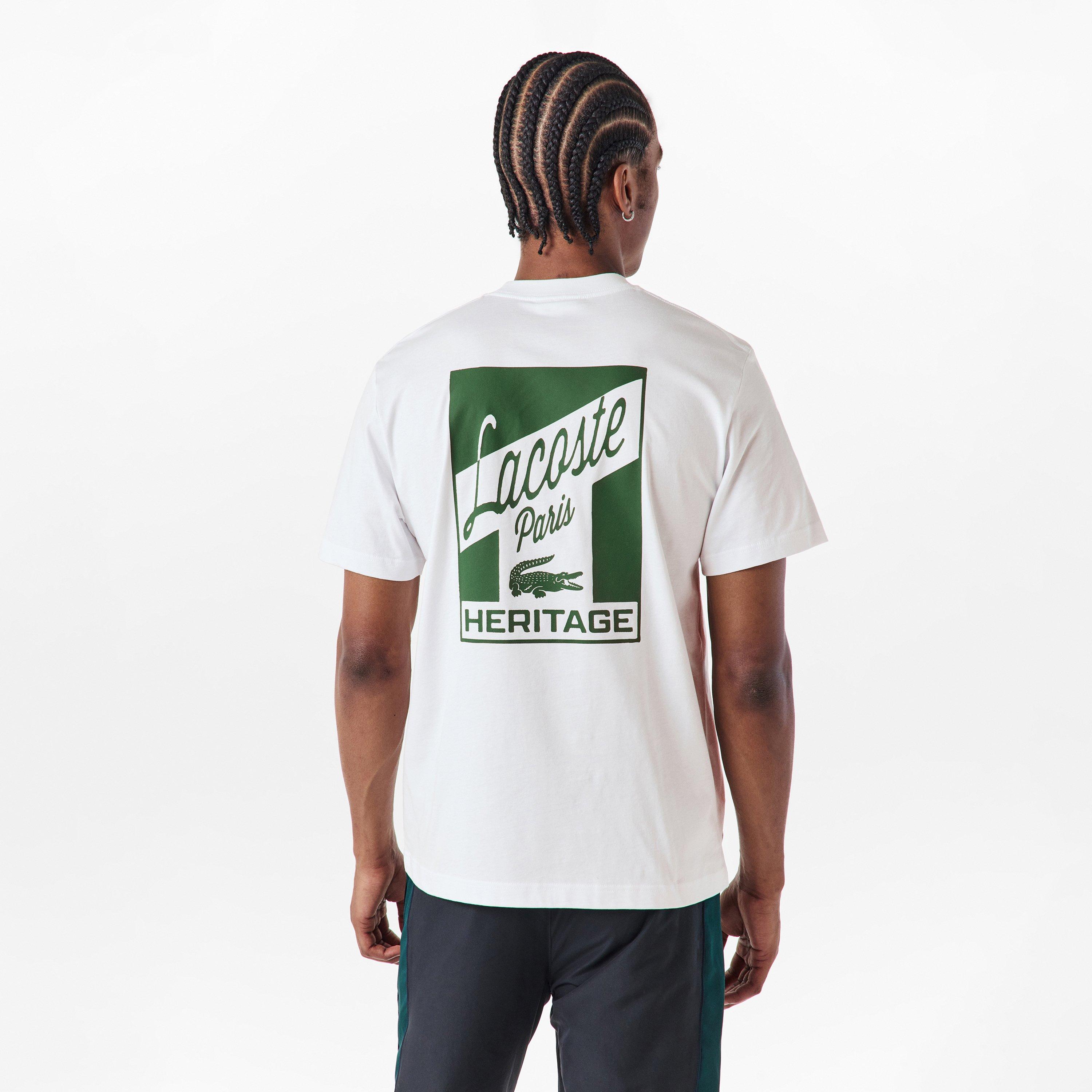 White 001 - Lacoste - Men's Graphic Regular Fit T-Shirt - 4