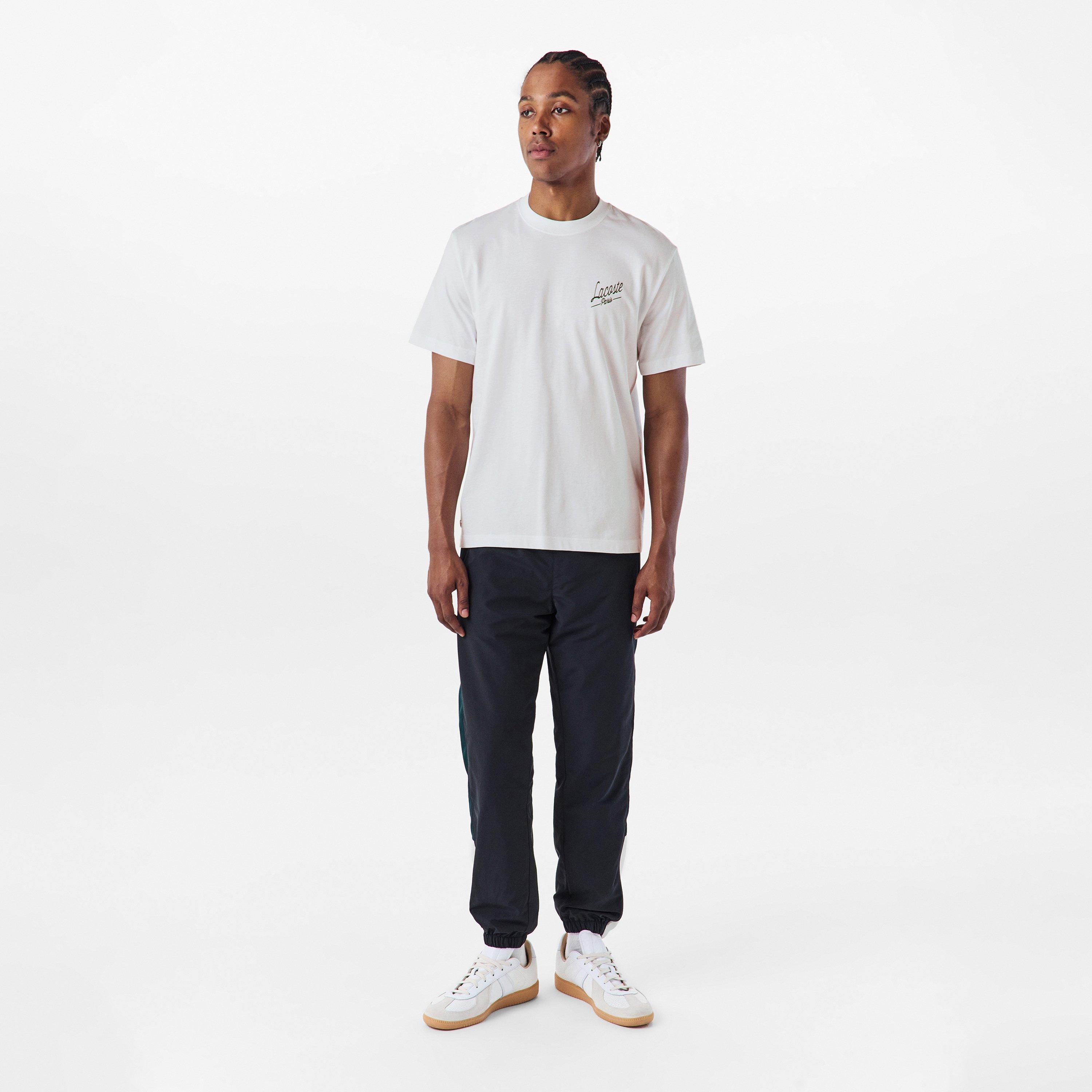 White 001 - Lacoste - Men's Graphic Regular Fit T-Shirt - 6