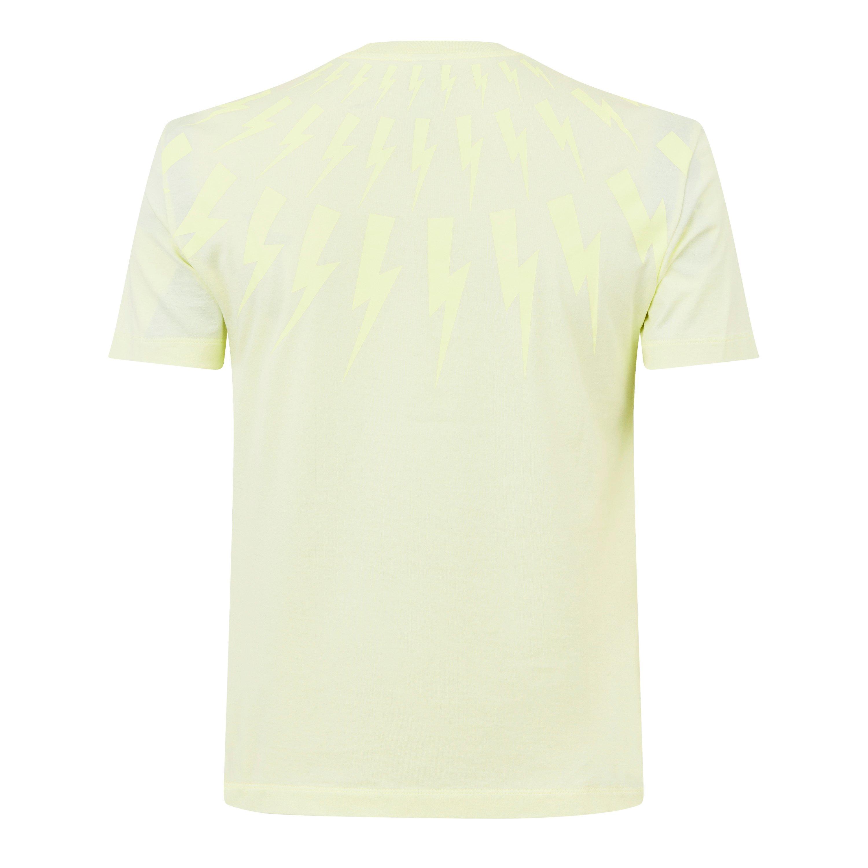Lemon - Neil Barrett - Men's Thunderbolt Regular Fit T-Shirt - 2