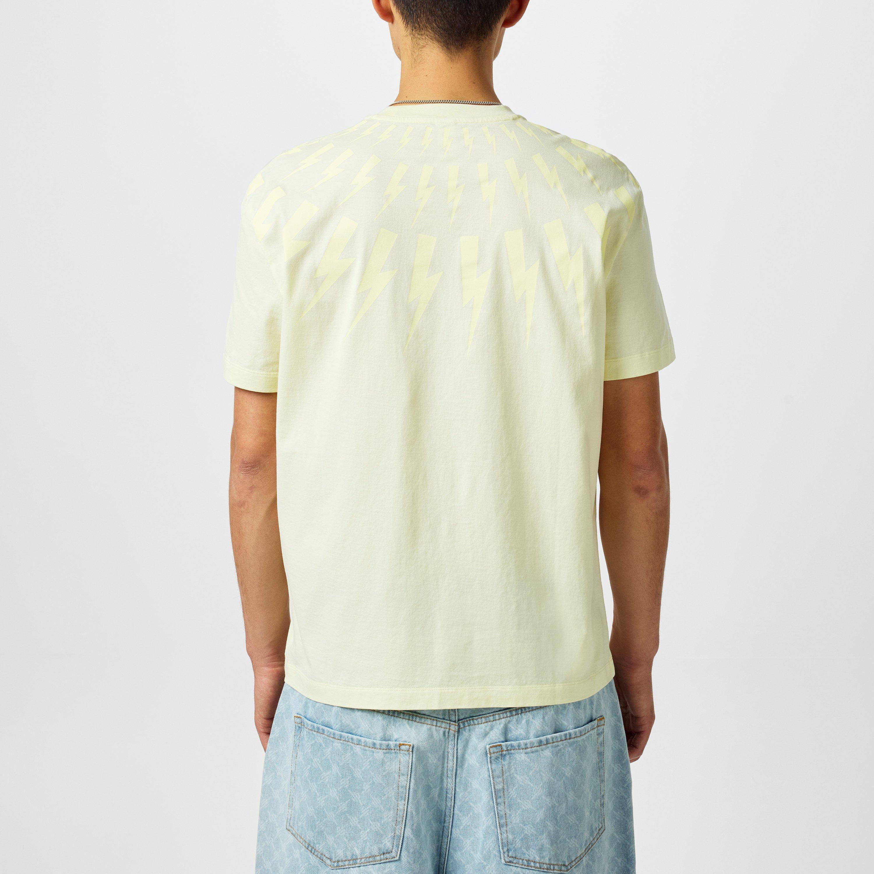 Lemon - Neil Barrett - Men's Thunderbolt Regular Fit T-Shirt - 4