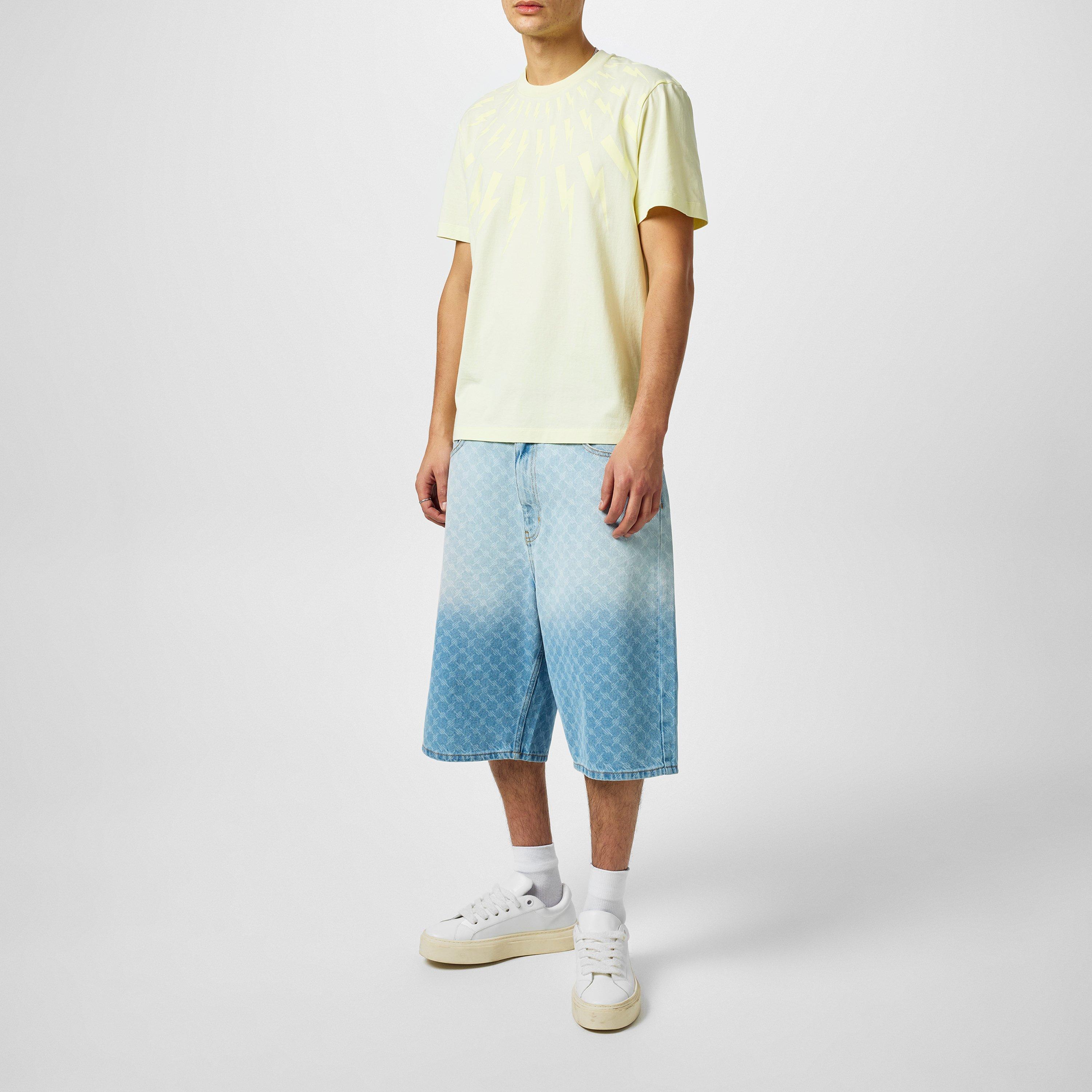 Lemon - Neil Barrett - Men's Thunderbolt Regular Fit T-Shirt - 6