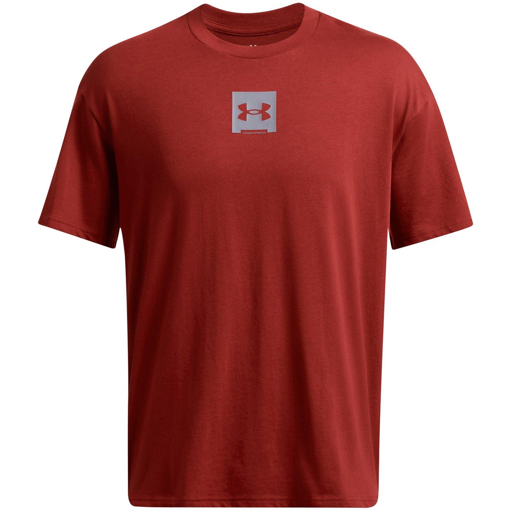 Under Armour Men's Box Logo Regular Fit T-Shirt - Orange - S