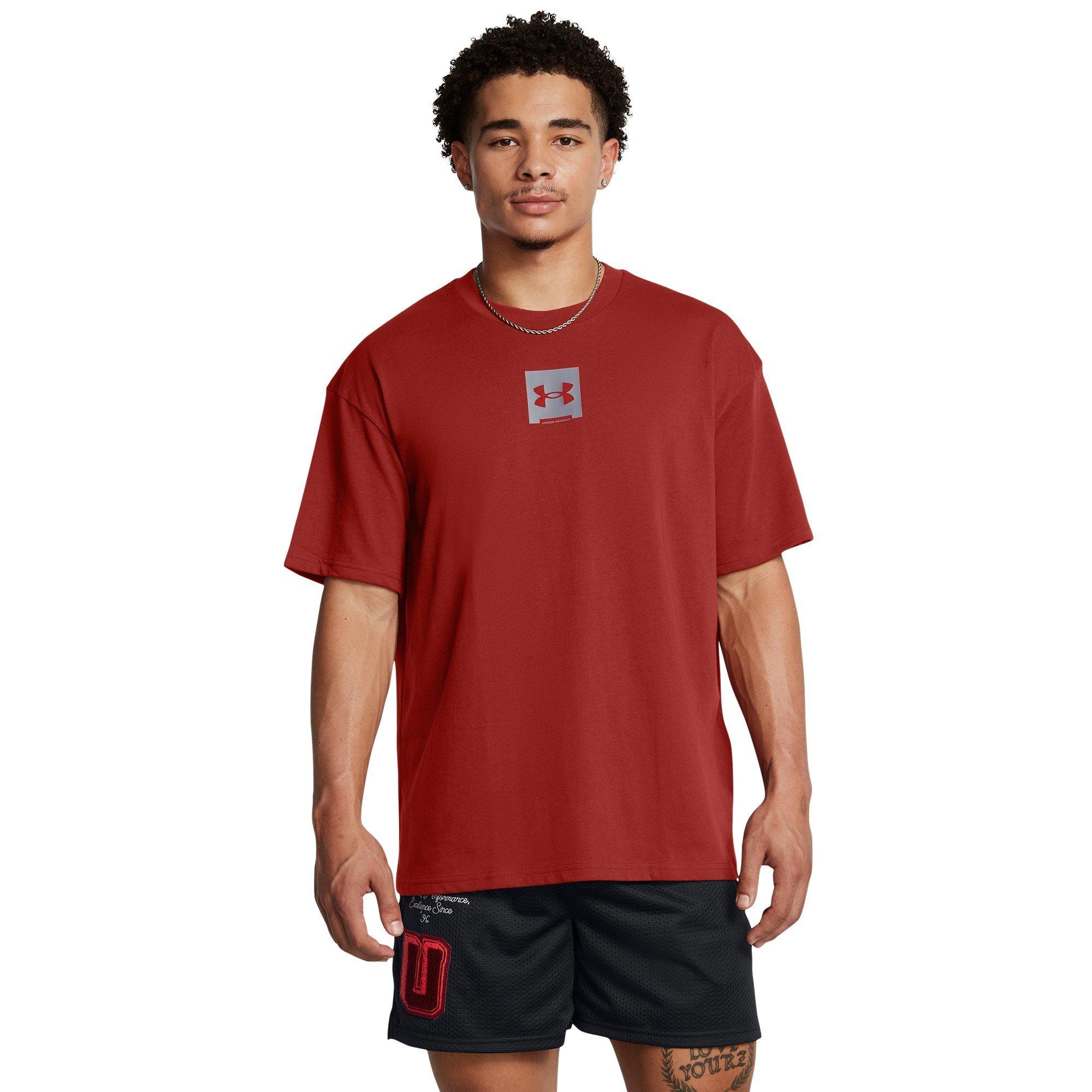 Orange - Under Armour - Men's Box Logo Regular Fit T-Shirt - 3