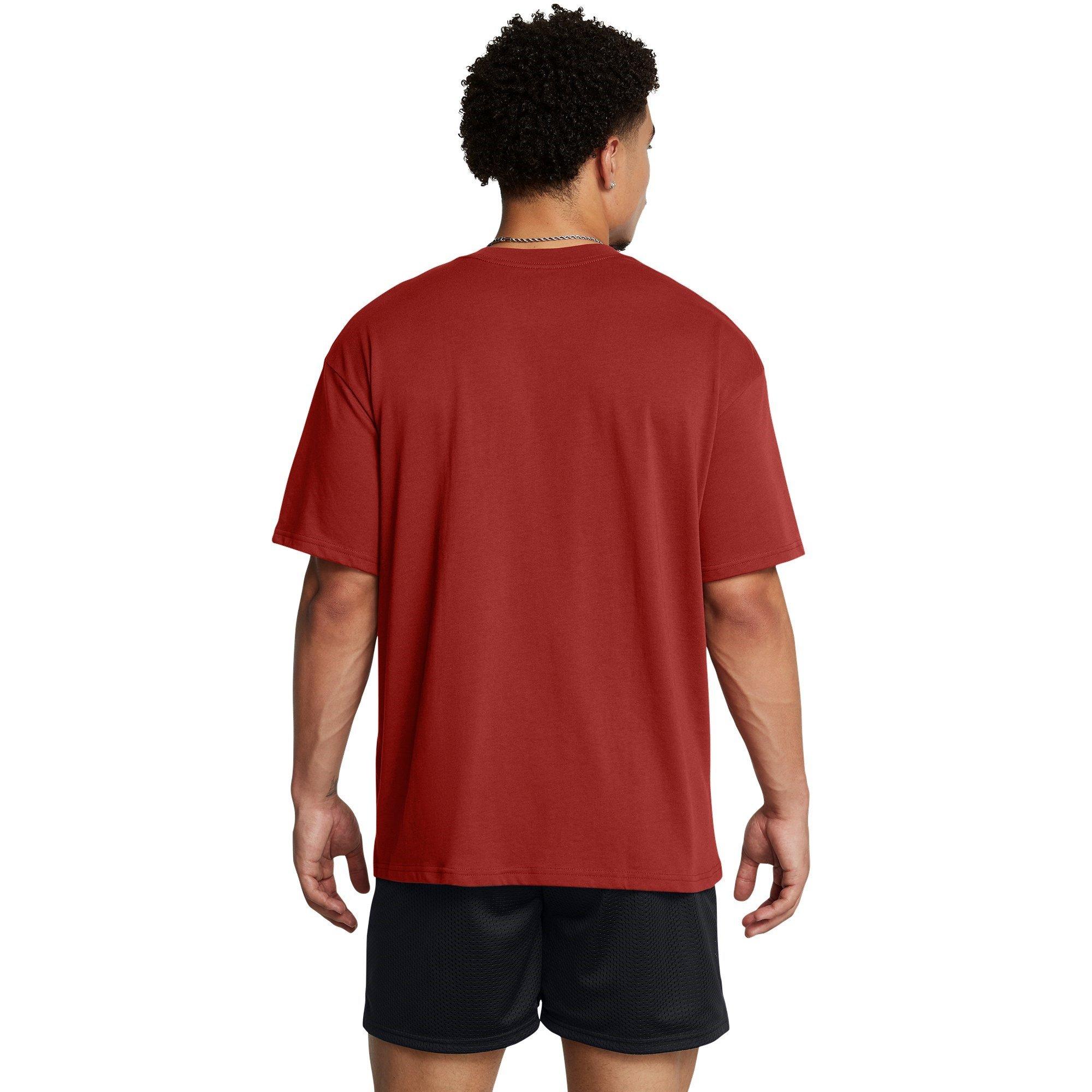 Orange - Under Armour - Men's Box Logo Regular Fit T-Shirt - 4