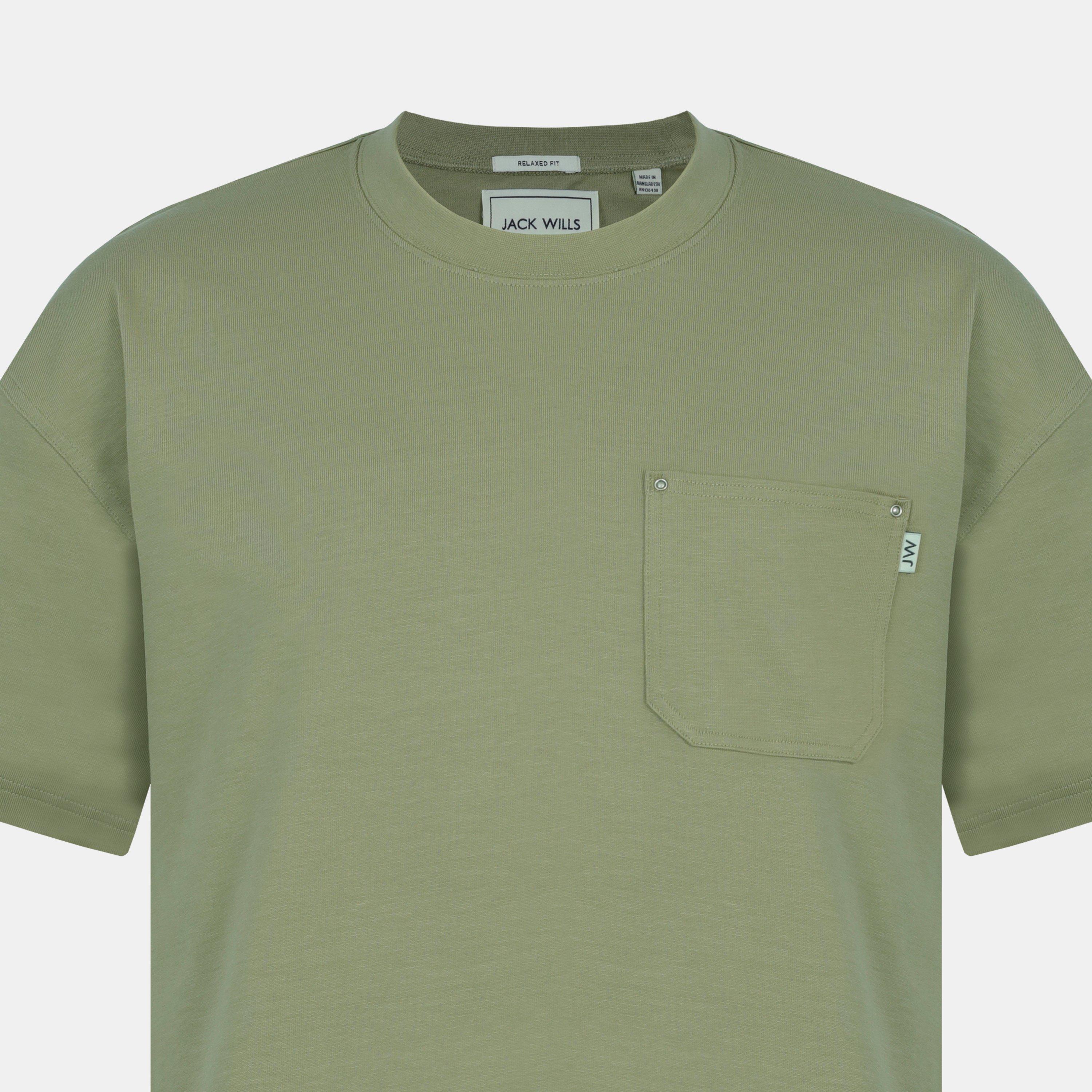Khaki - Jack Wills - Men's Oversized T-Shirt - 4