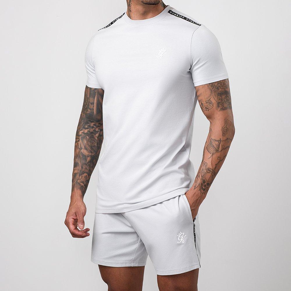 Hellgrau - Gym King - Gym King Taped Jersey Tee - Light Grey - 3