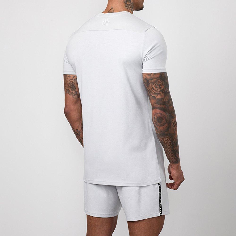 Hellgrau - Gym King - Gym King Taped Jersey Tee - Light Grey - 4