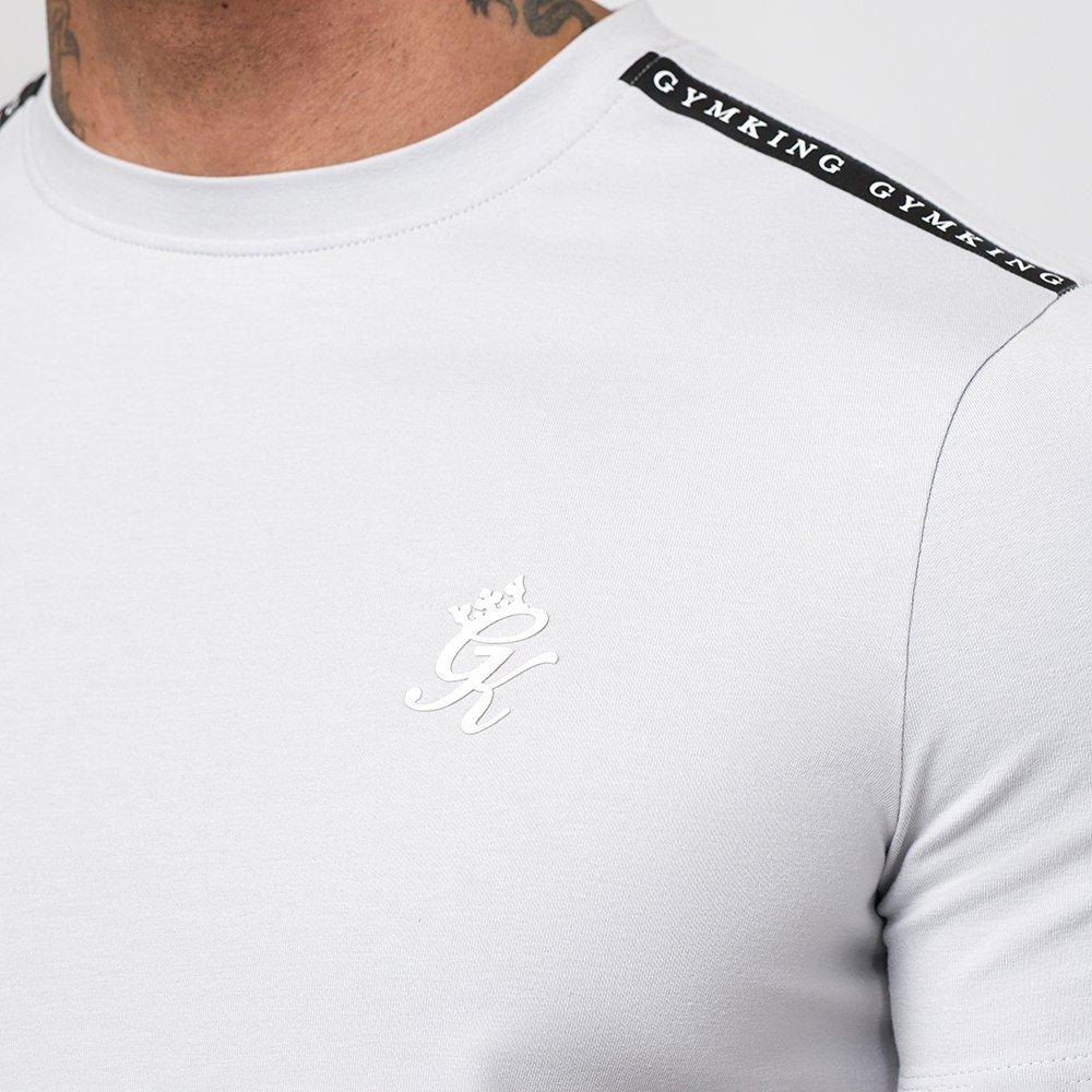 Hellgrau - Gym King - Gym King Taped Jersey Tee - Light Grey - 5