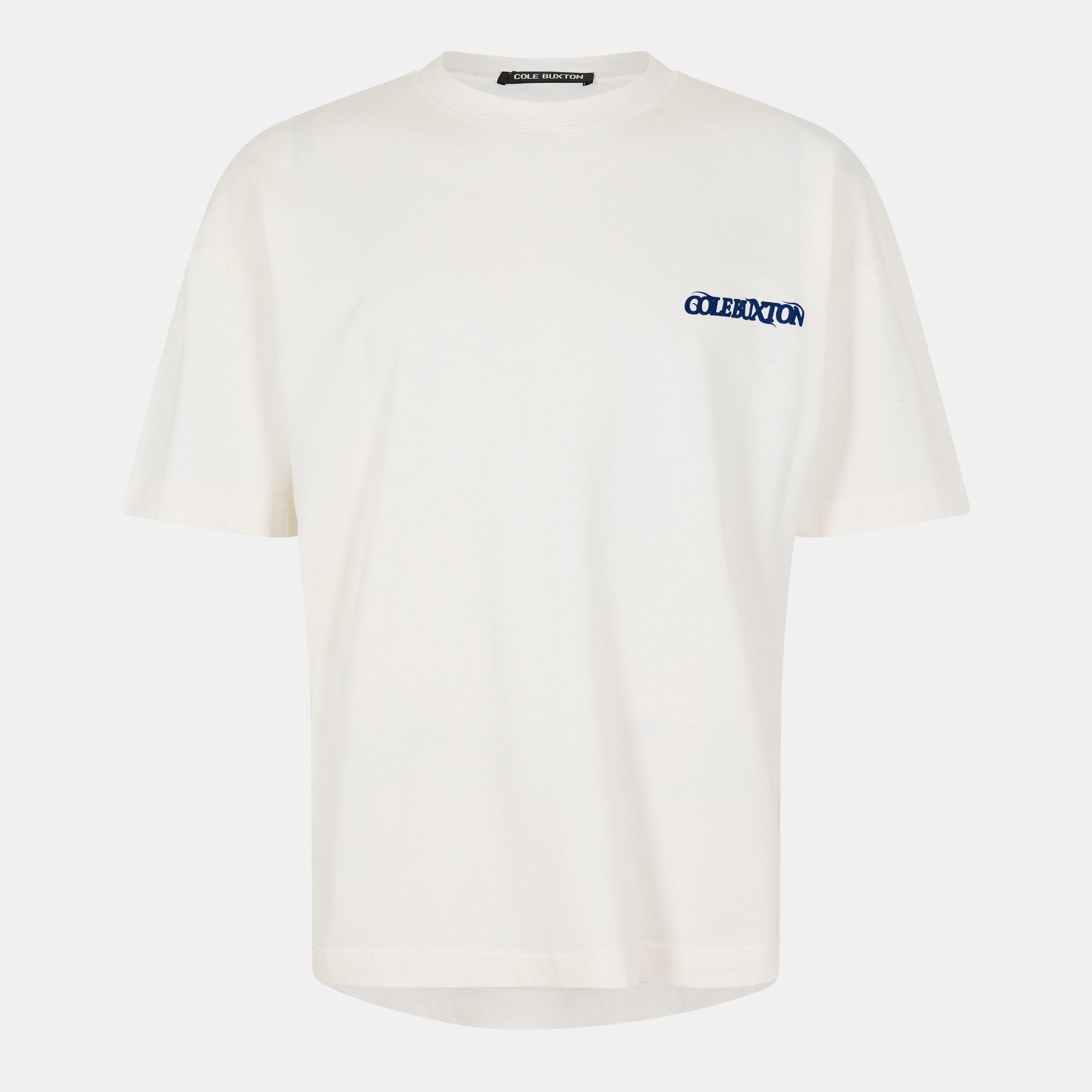 Vint White/Blue - Cole Buxton - Men's Balearic Oversized T-Shirt - 1