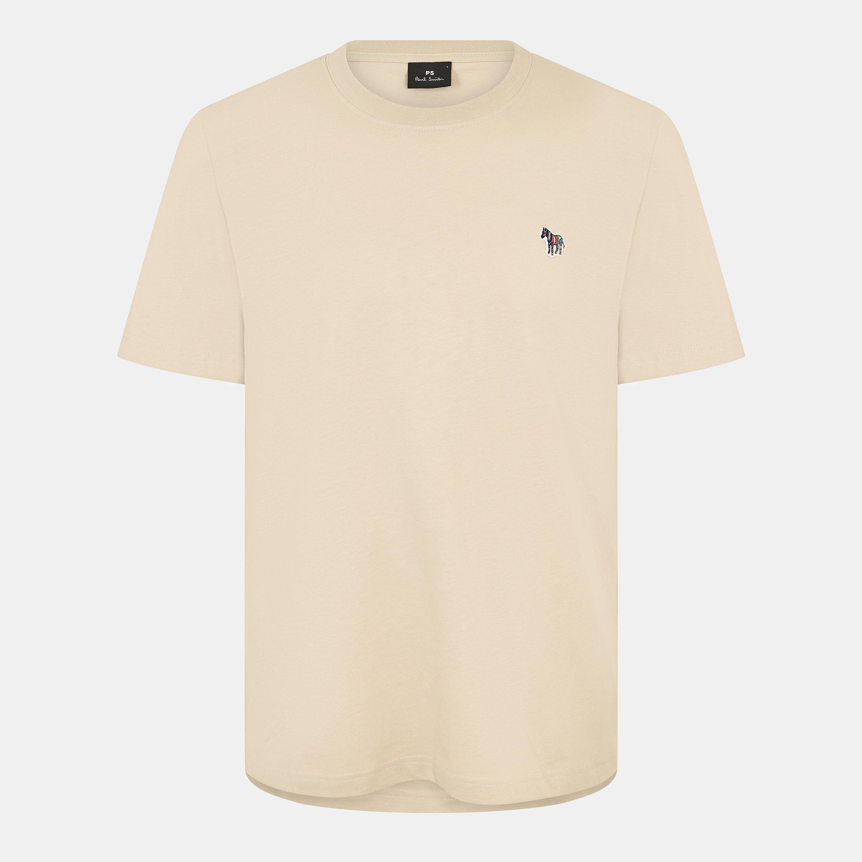 PS Paul Smith Men's Regular Fit Zebra Crew-neck T-Shirt - Beige 08 - S