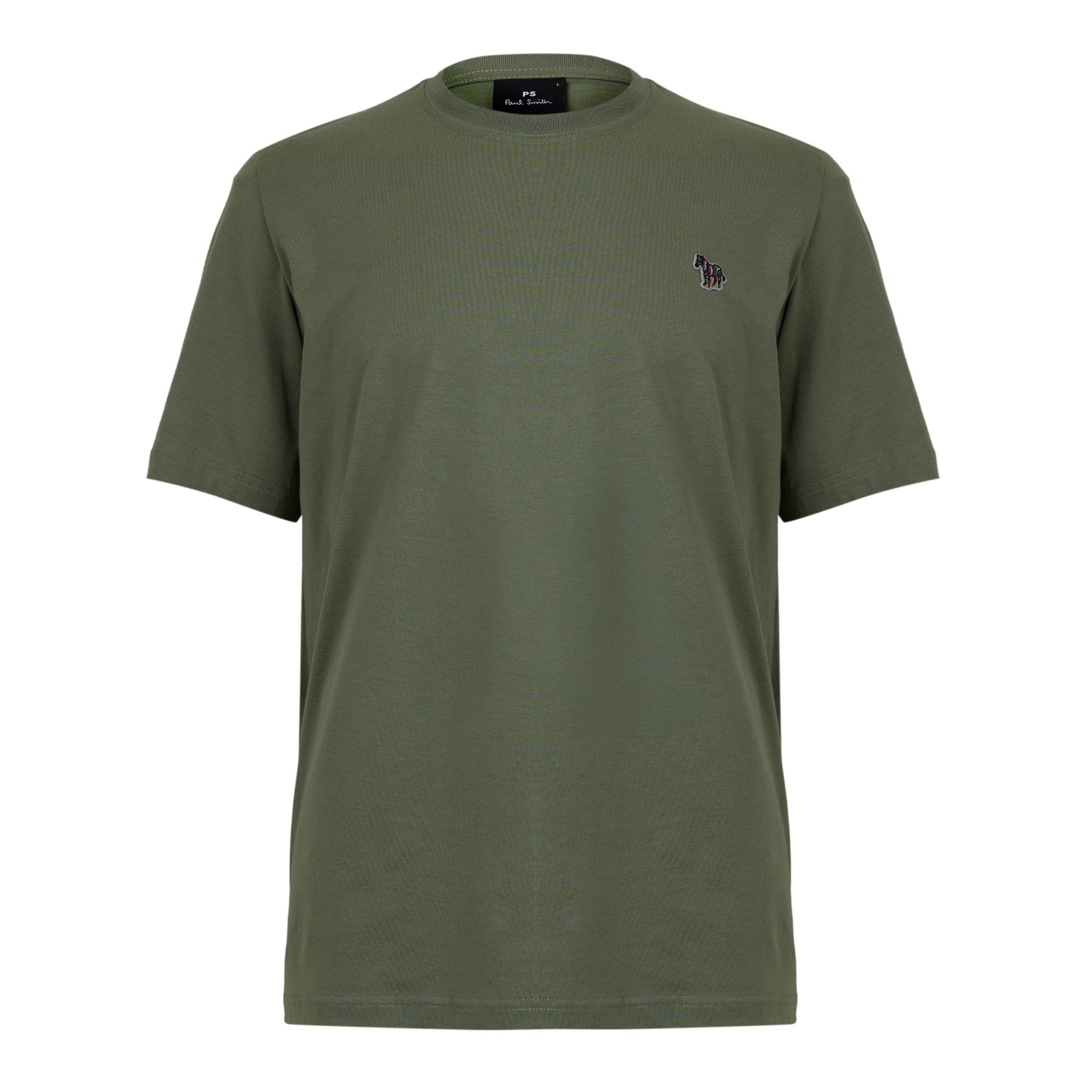 PS Paul Smith Men's Regular Fit Zebra Crew-neck T-Shirt - Green 34D - M