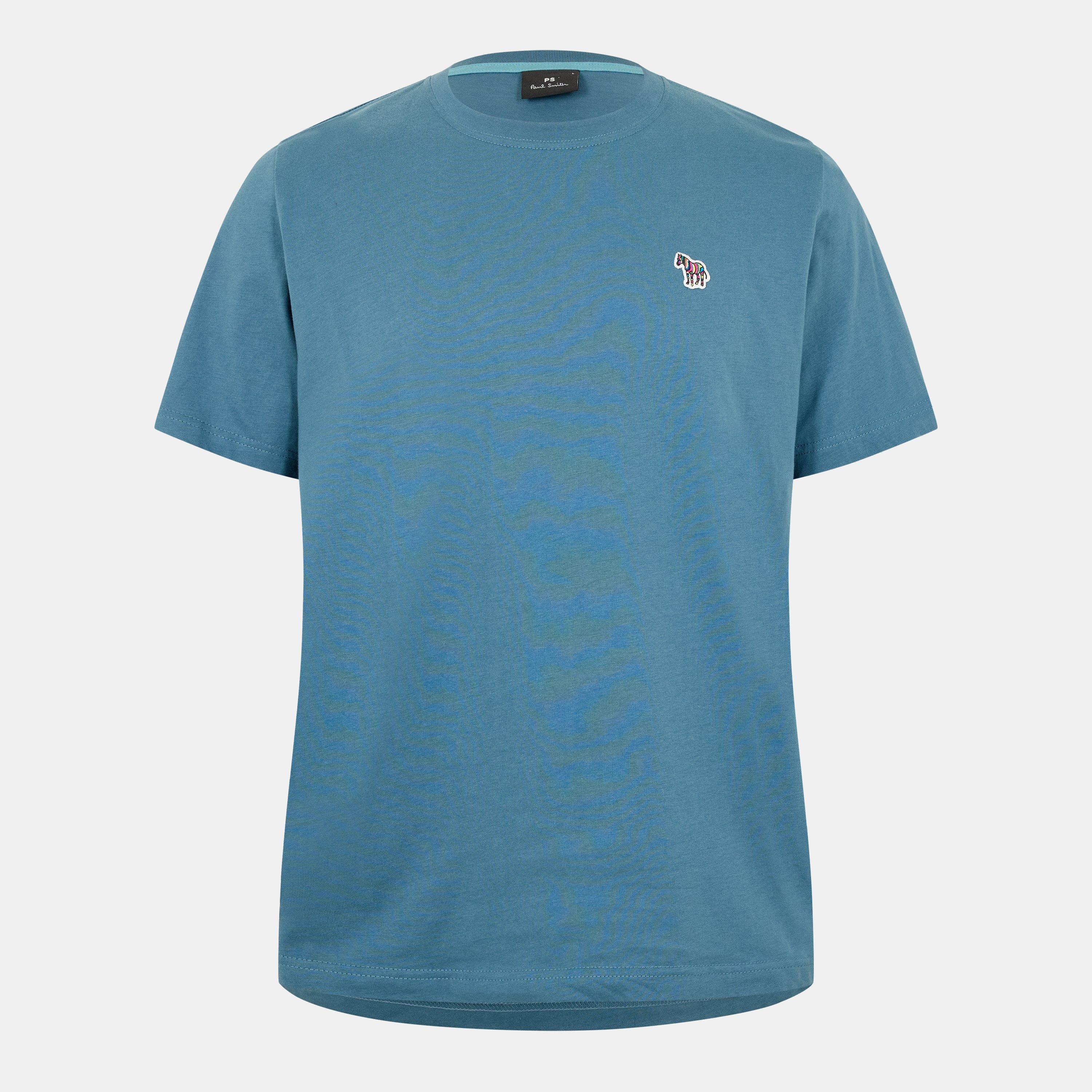 Ps Paul Smith Men's Regular Fit Zebra Crew-Neck T-Shirt - Blue 41E - 2XL