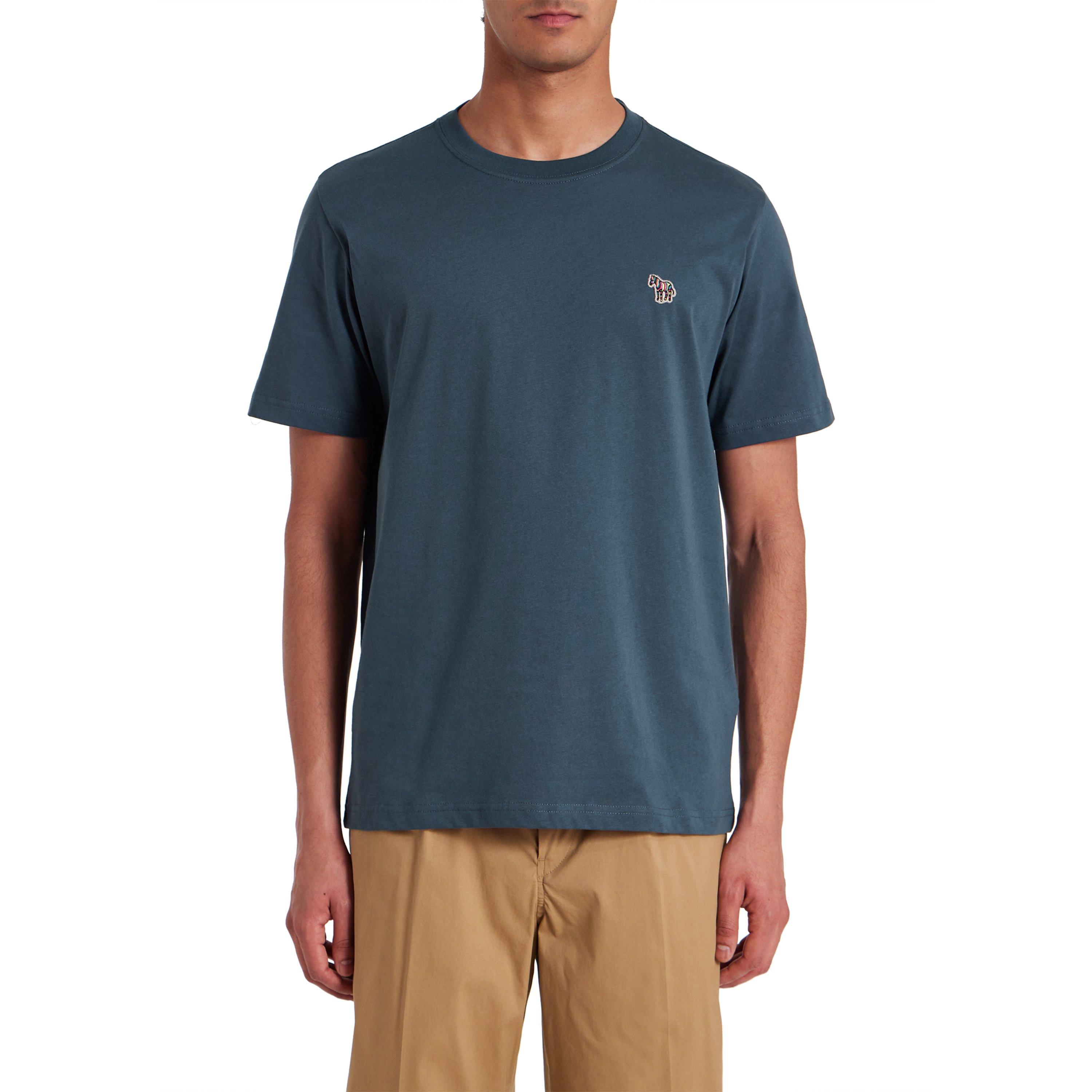 Men's Regular Fit Zebra Crew-neck T-Shirt