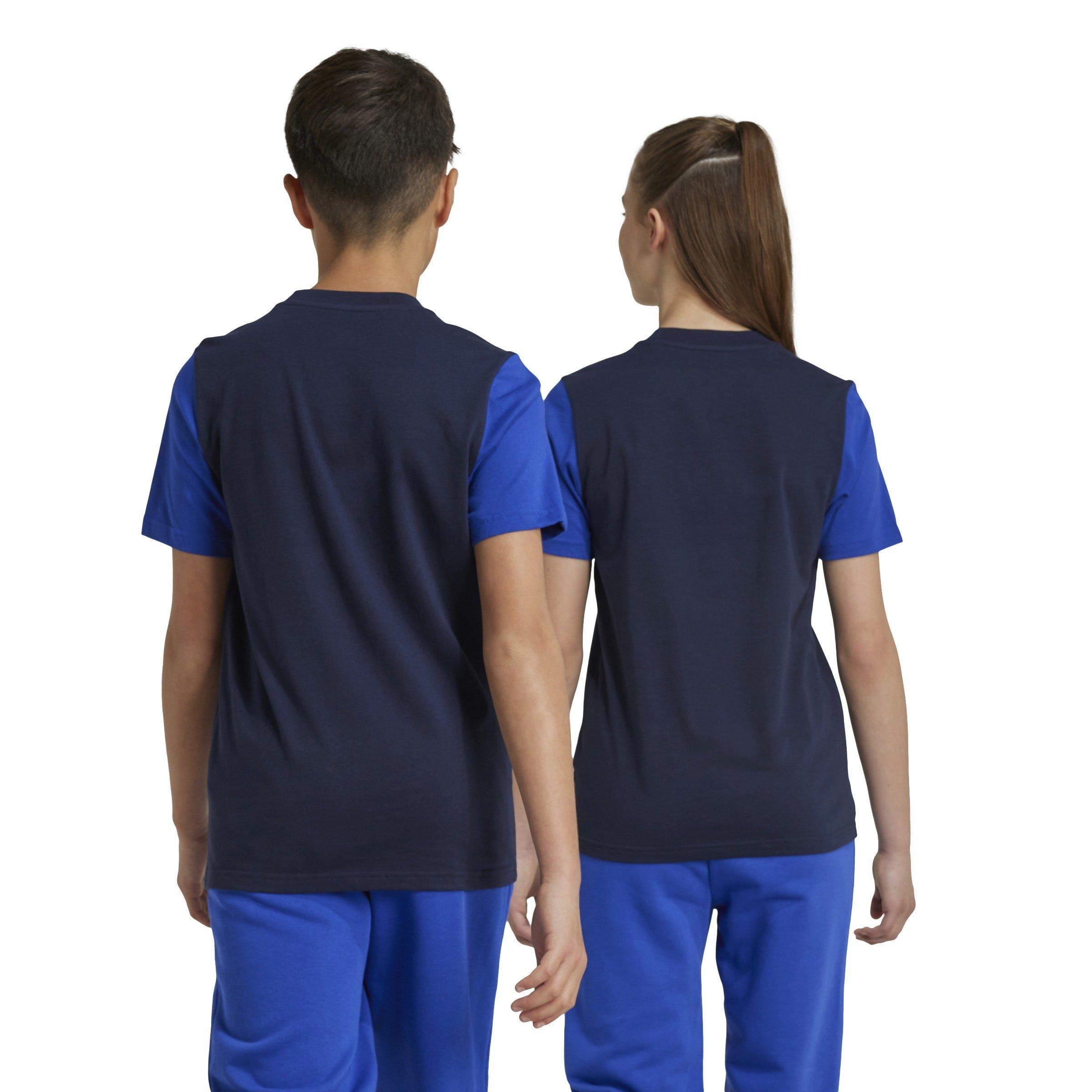 Ink/Blue/Sky - adidas - Kids' Big Logo Colourblock Regular Fit T-Shirt - 6