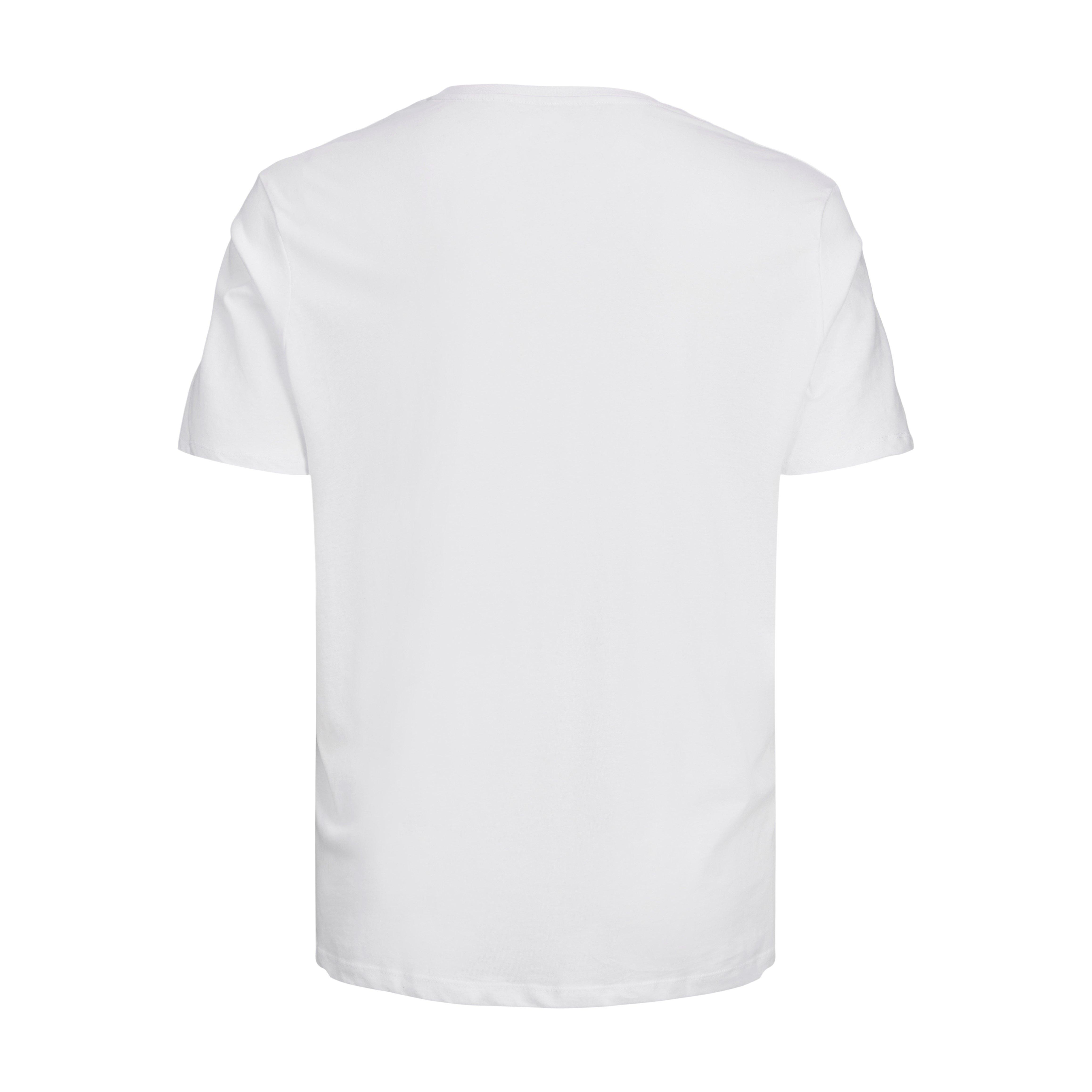 White - Jack and Jones - Jack Short Sleeve Logo T-Shirt Mens Plus Size - 9