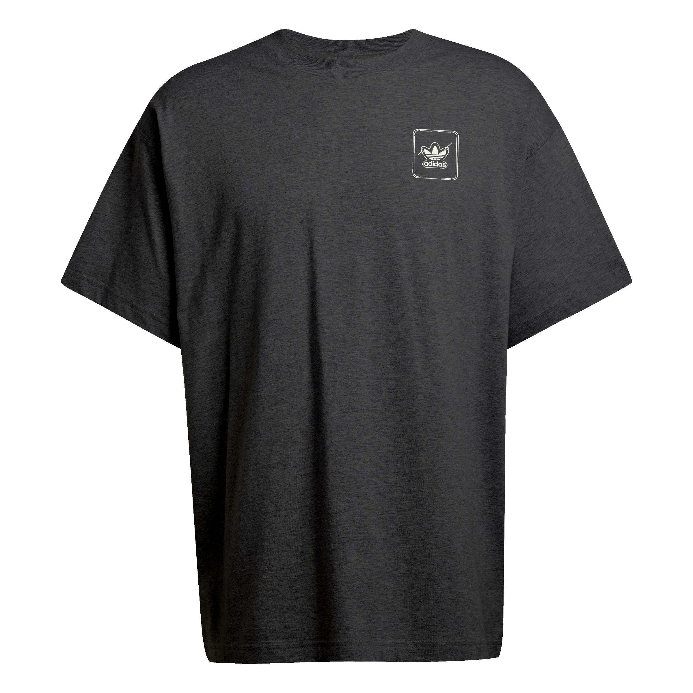 Kohlenstoff - adidas - Men's Adi Starter Short-Sleeve Cotton Graphic Oversized-Fit T-Shirt - 1