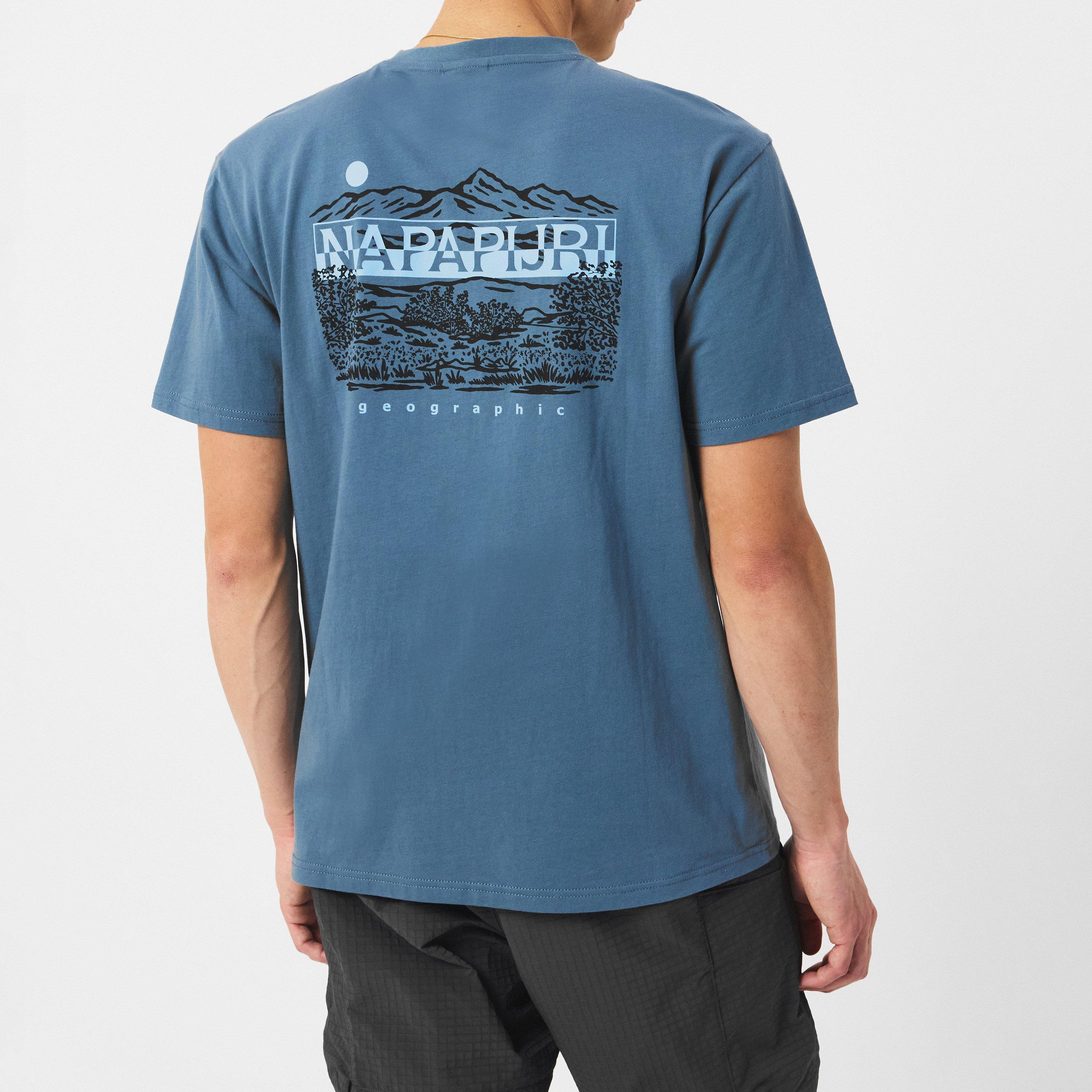 Grey G1Y - Napapijri - Graphic T-shirt Mens - 4