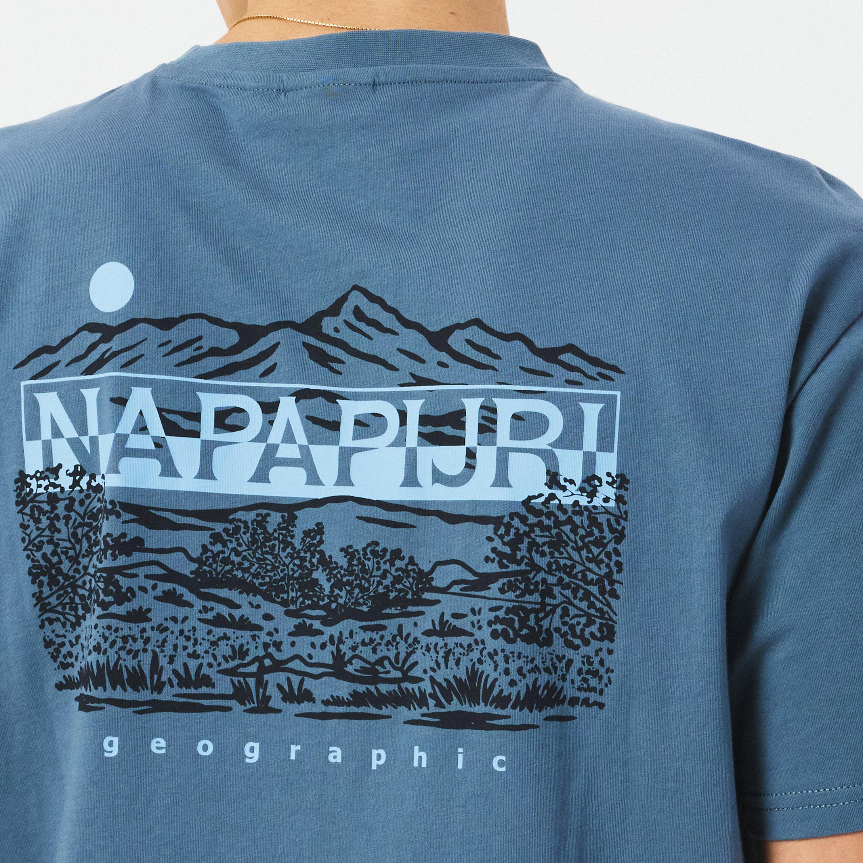 Grey G1Y - Napapijri - Graphic T-shirt Mens - 5