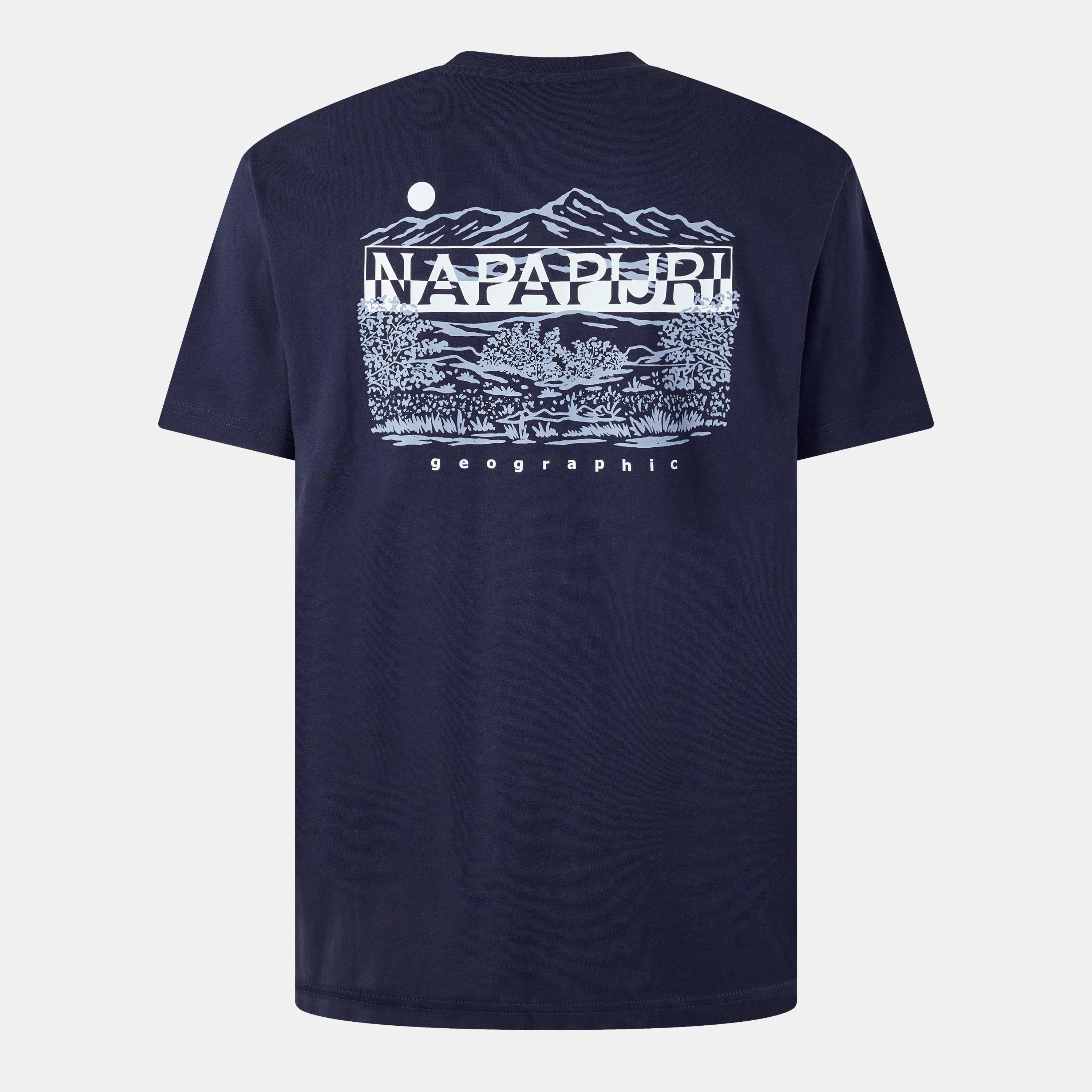 Napapijri Men's Graphic T-Shirt - Navy 176 - L