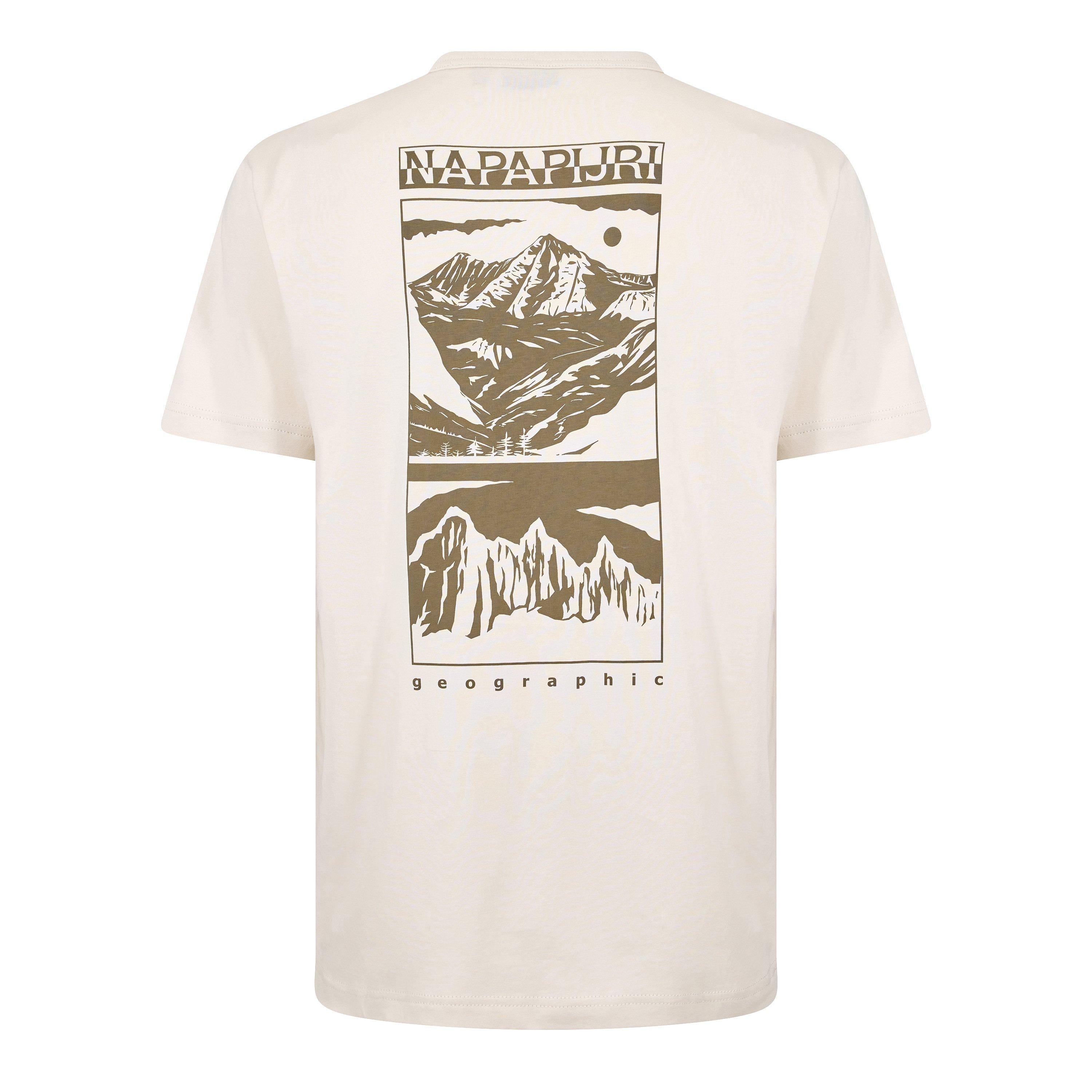 Napapijri Graphic T-shirt Mens - Off White Vista - XL