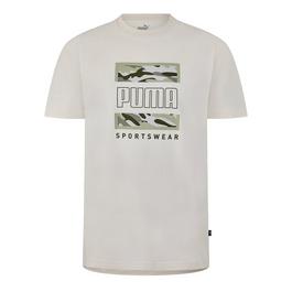 Puma Puma Graphics Camo Box Tee T-Shirt Mens