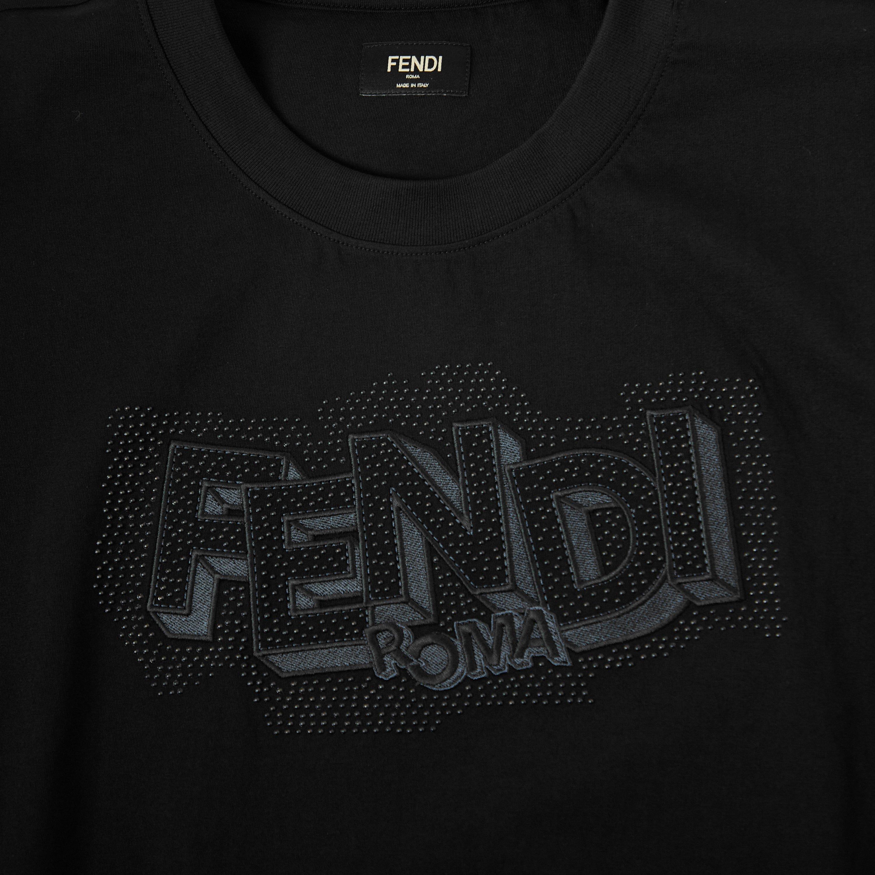 Black - Fendi - Men's FF Pop T-Shirt - 5