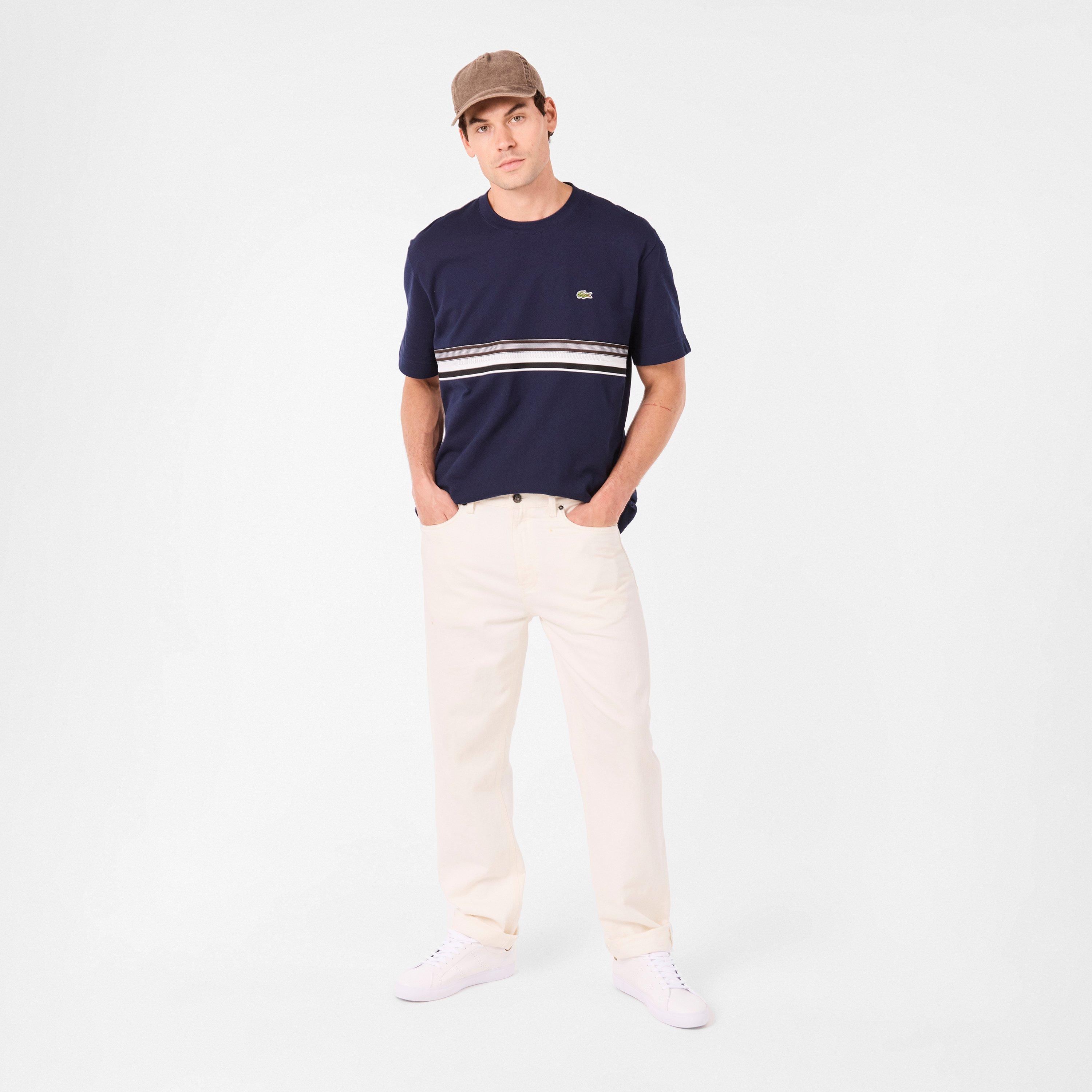 Navy Blue 166 - Lacoste - Men's Regular Fit T-Shirt - 6