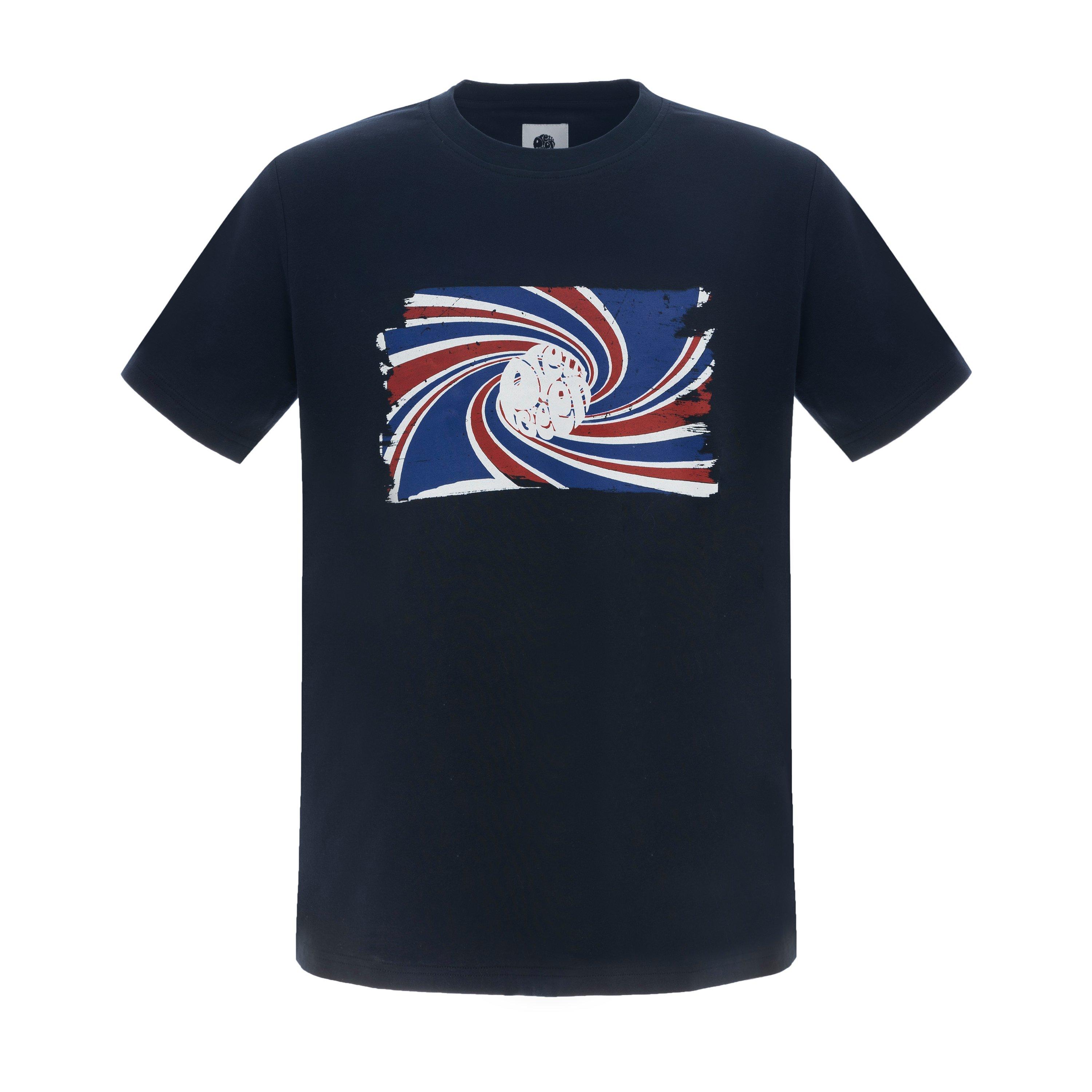Marineblå - Pretty Green - Men's Regular Fit Swirl Logo T-Shirt - 1