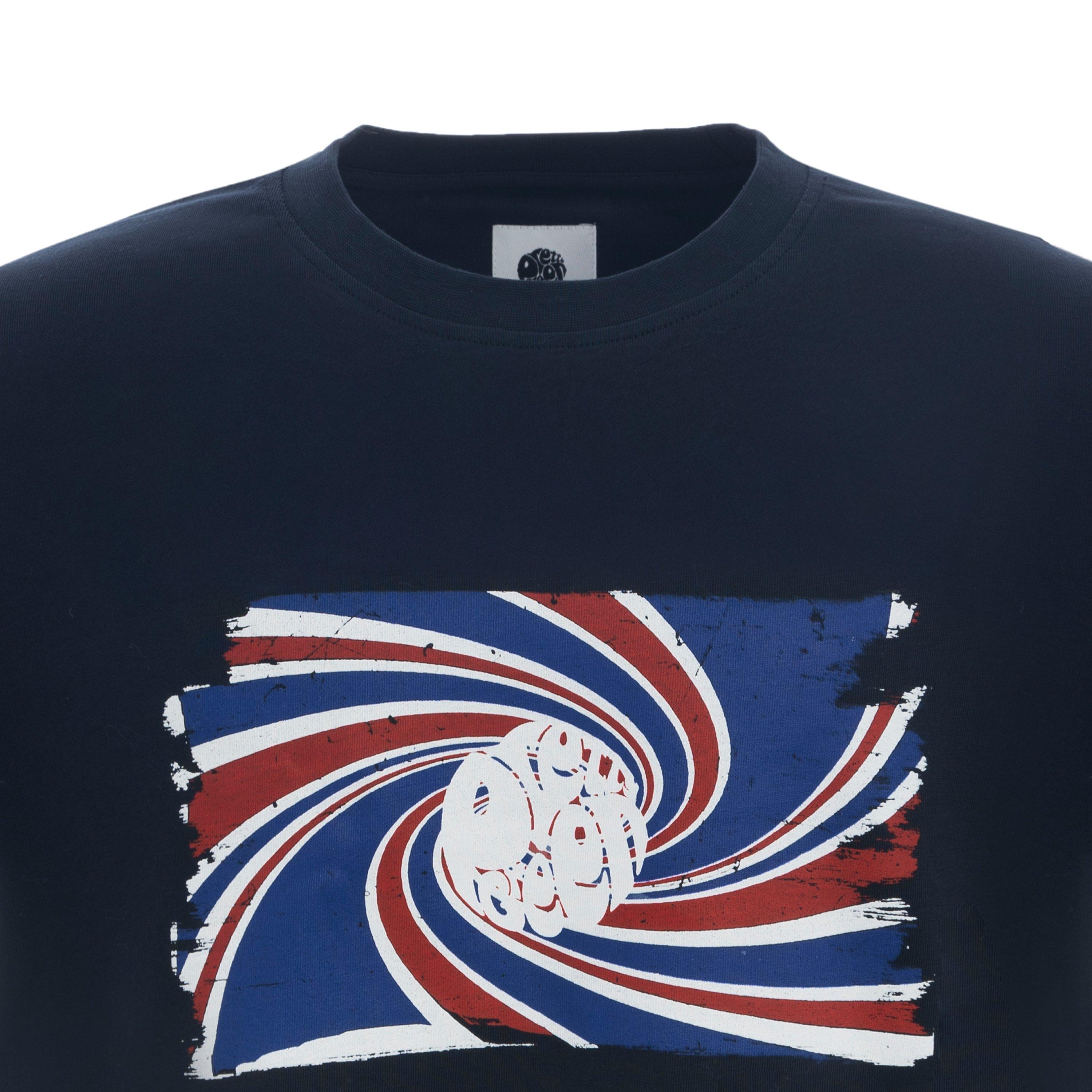 Marineblau - Pretty Green - Regular Fit Swirl Logo T-Shirt - 3