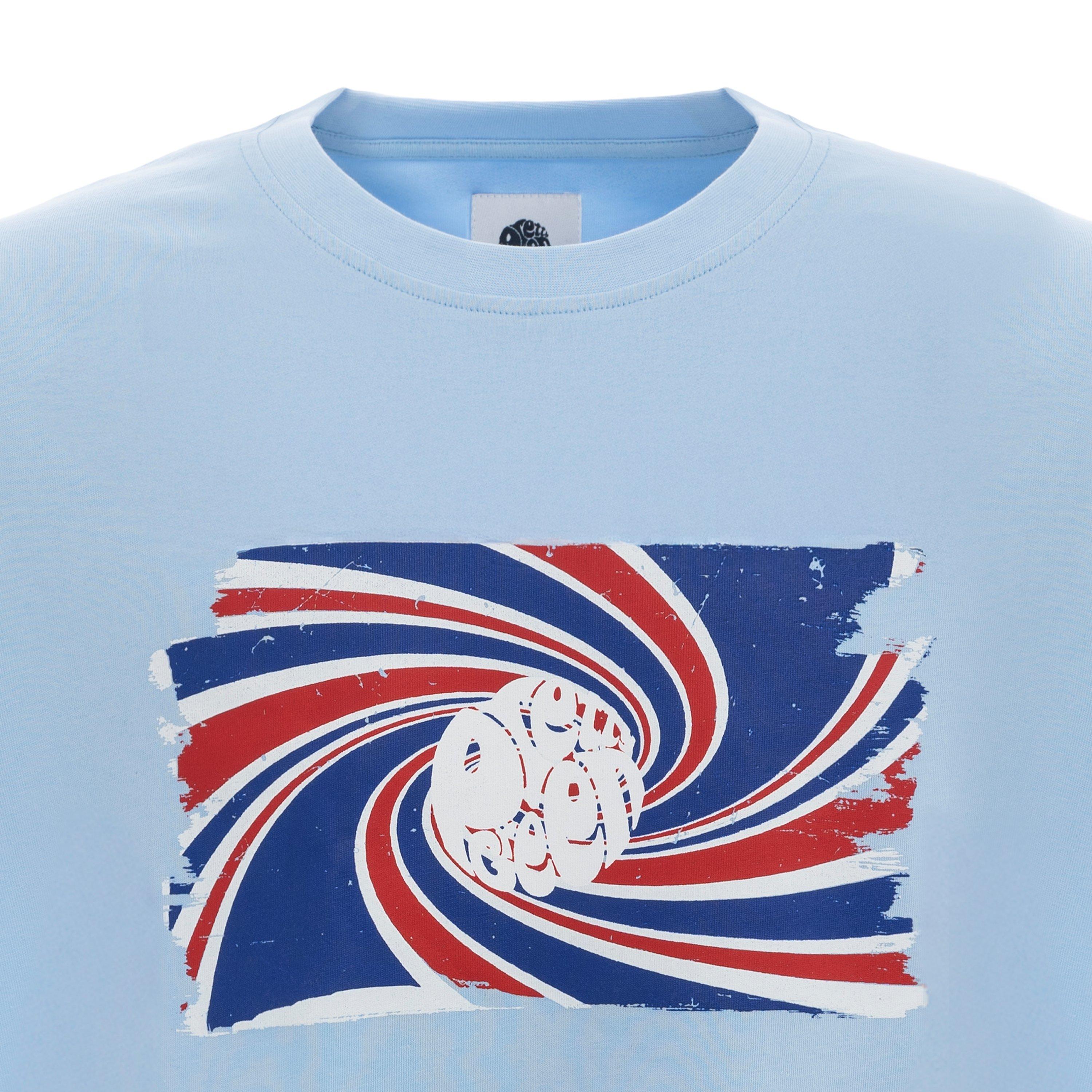 Himmelblå - Pretty Green - Men's Regular Fit Swirl Logo T-Shirt - 3