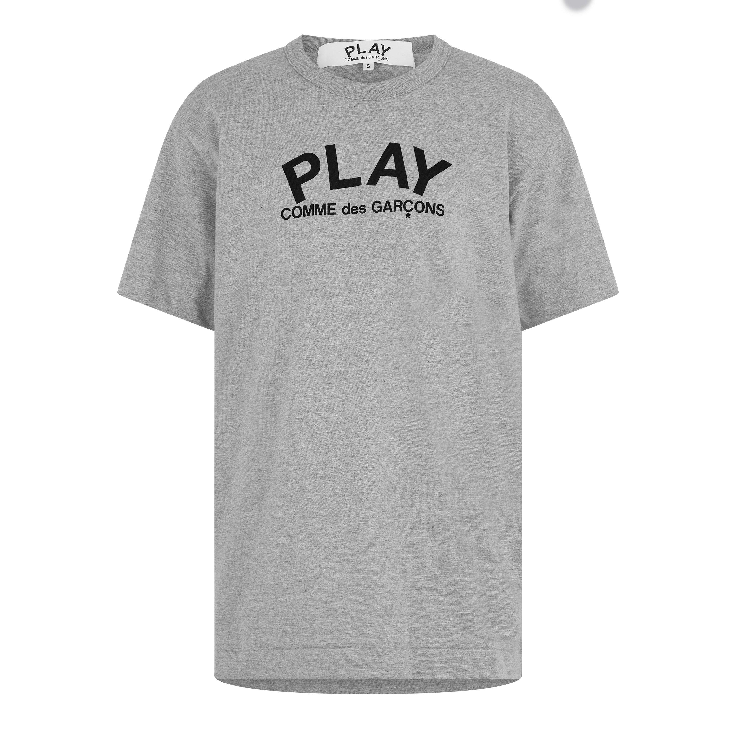 PLAY COMME des GARÇONS 半袖 Tシャツ S グレー PLAY COMME des GARÇONS: Unisex Printed T-Shirt (TOP GRAY
