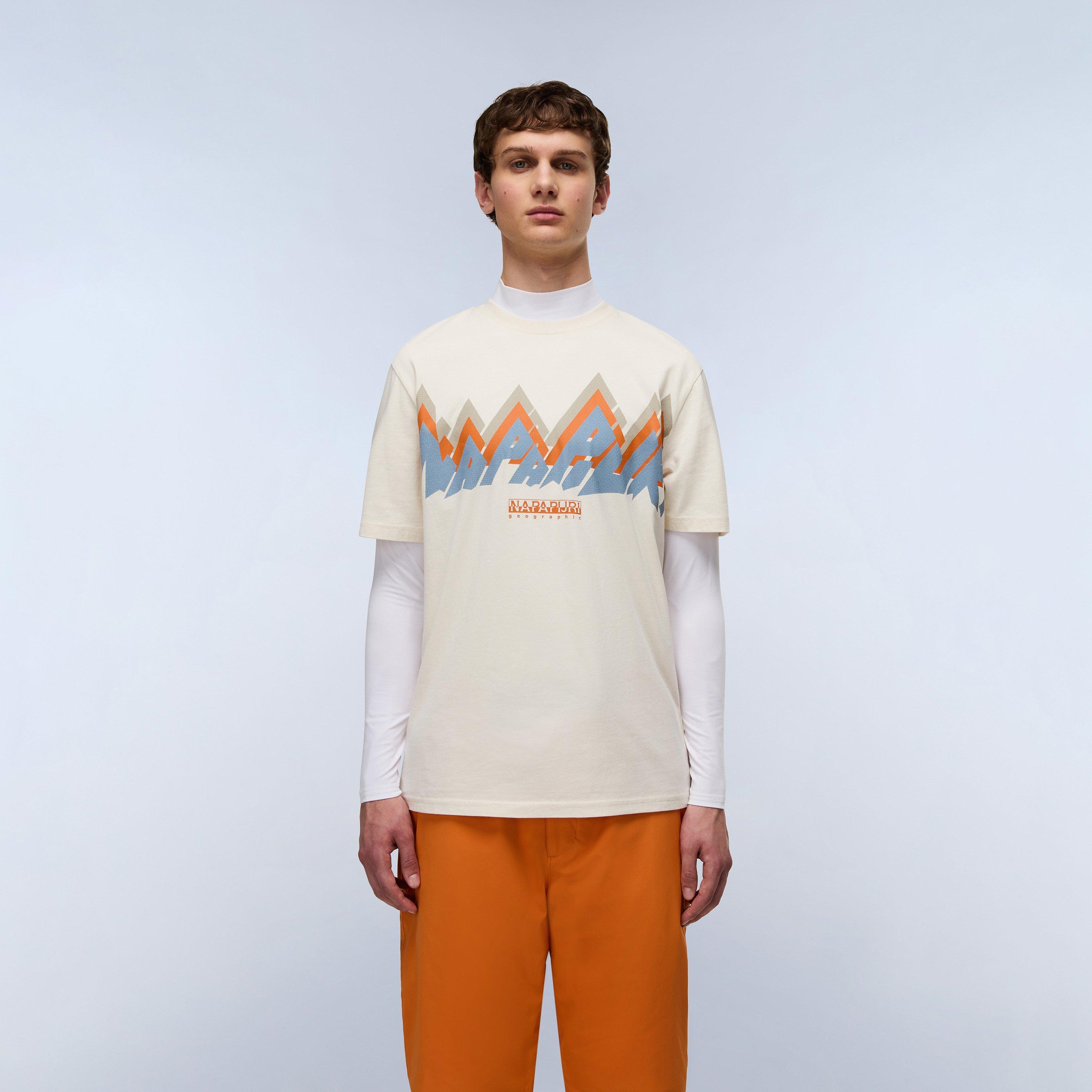Beige Dimity - Napapijri - S-Fiemme Tee Mens - 1