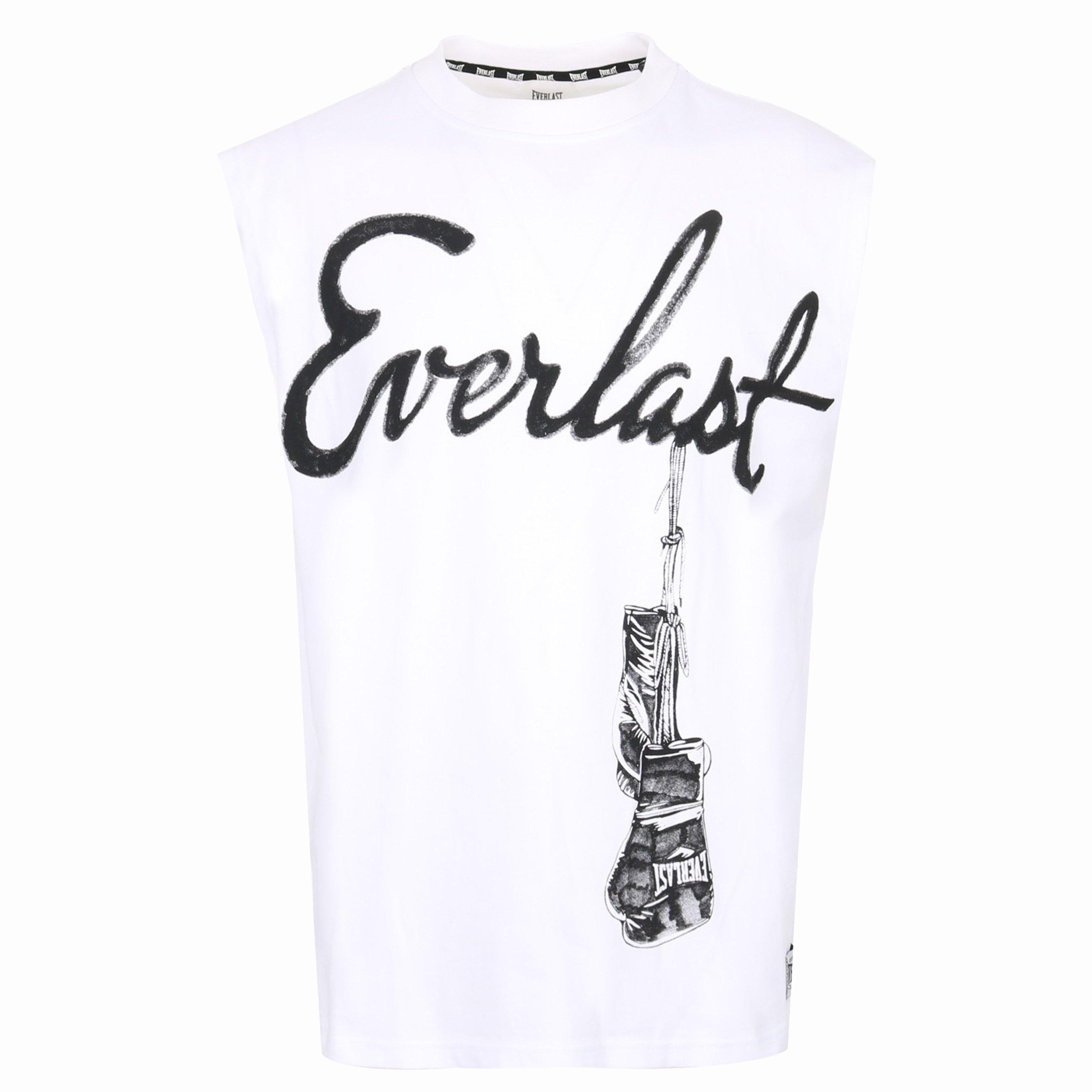 White - Everlast - Men's Grph Cotton Sleeveless Tank Top - 1