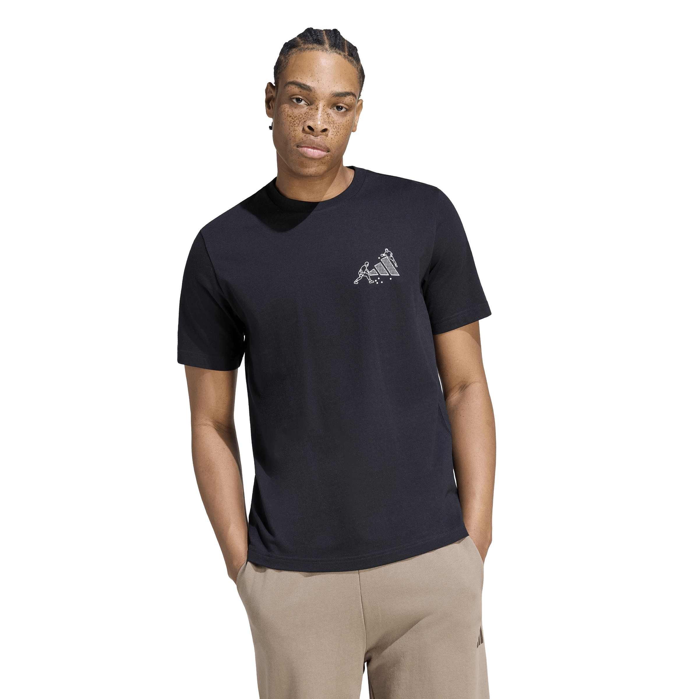 Black - adidas - Men's Novelty Pong Cotton Short-Sleeve Crew-Neck T-Shirt - 2