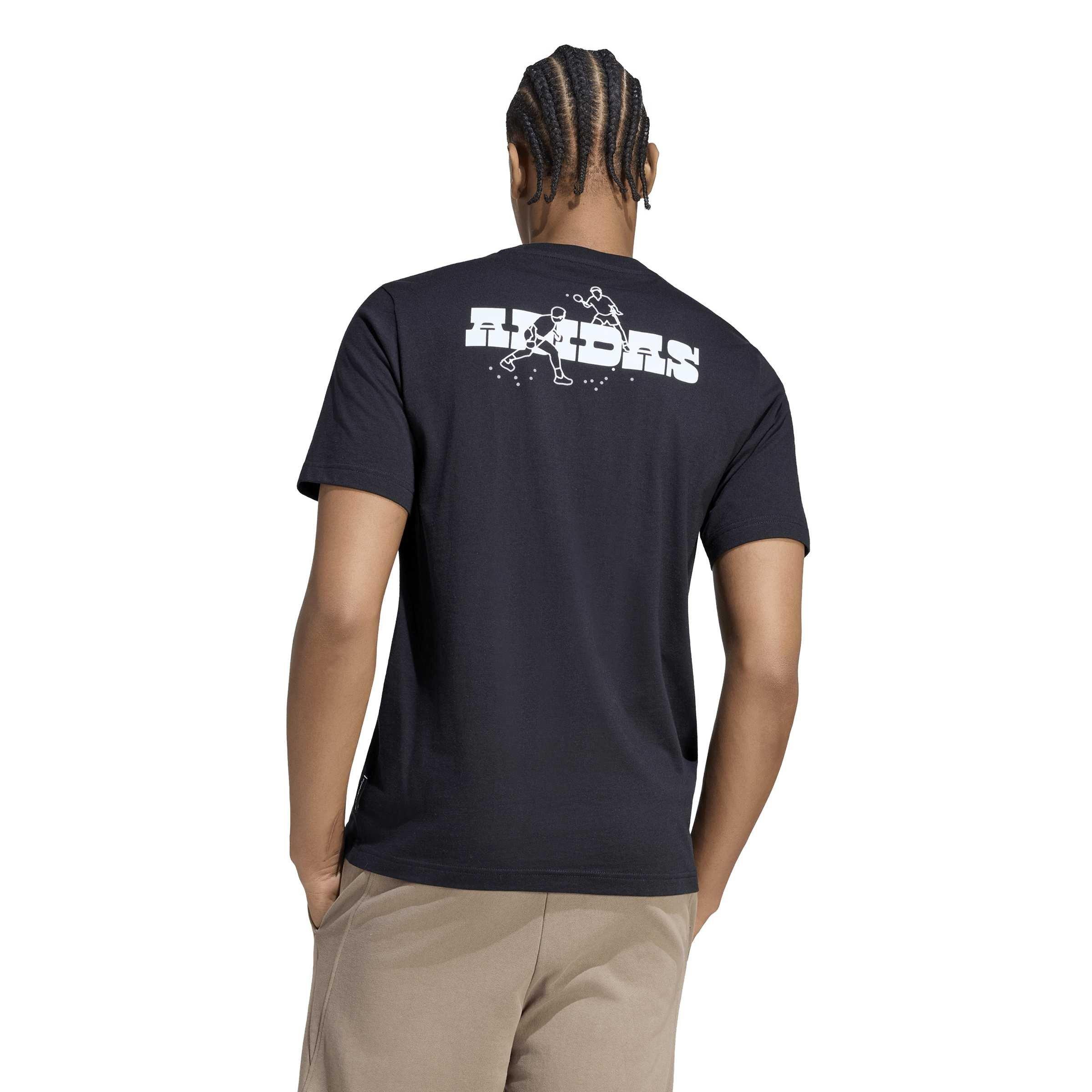 Black - adidas - Men's Novelty Pong Cotton Short-Sleeve Crew-Neck T-Shirt - 3