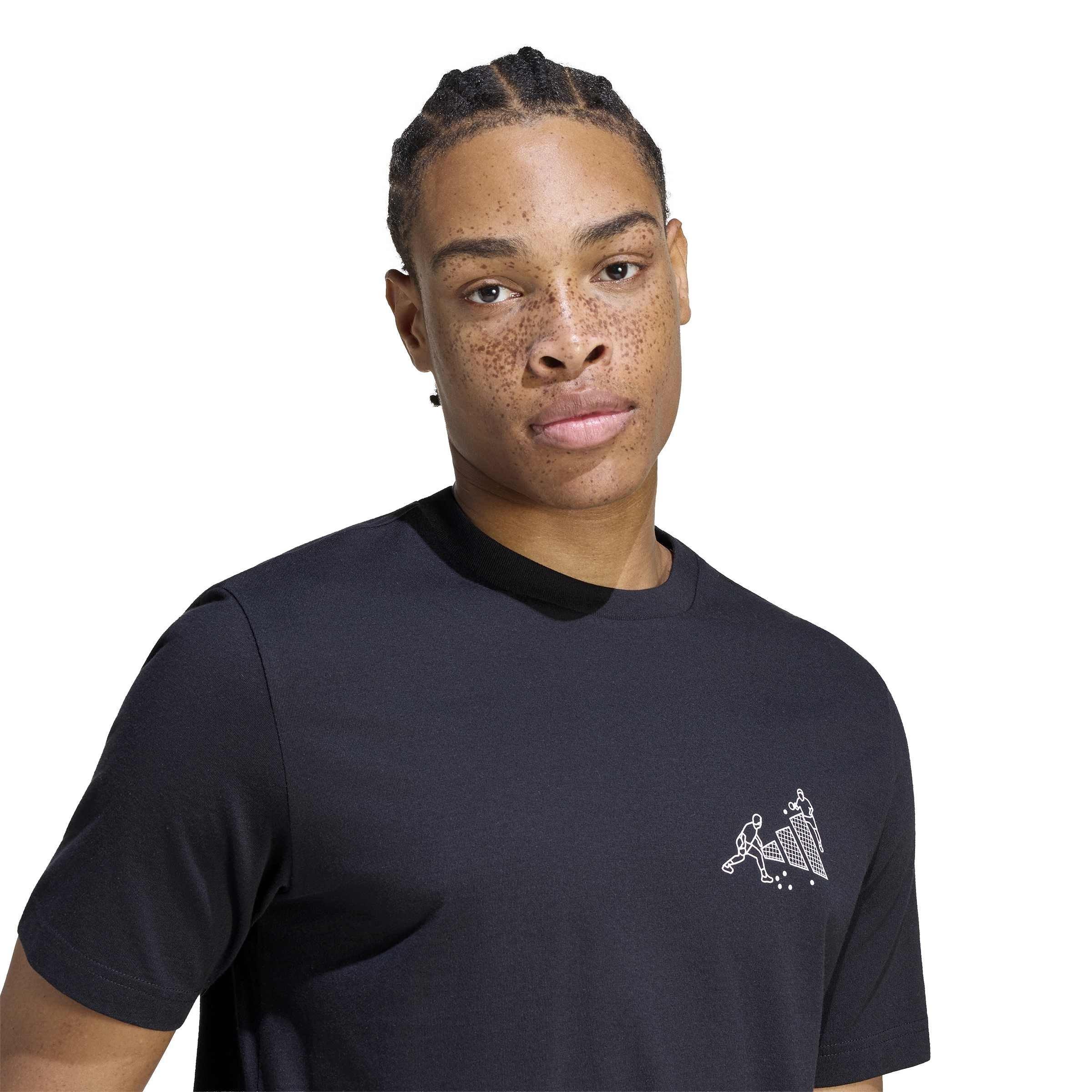 Black - adidas - Men's Novelty Pong Cotton Short-Sleeve Crew-Neck T-Shirt - 4