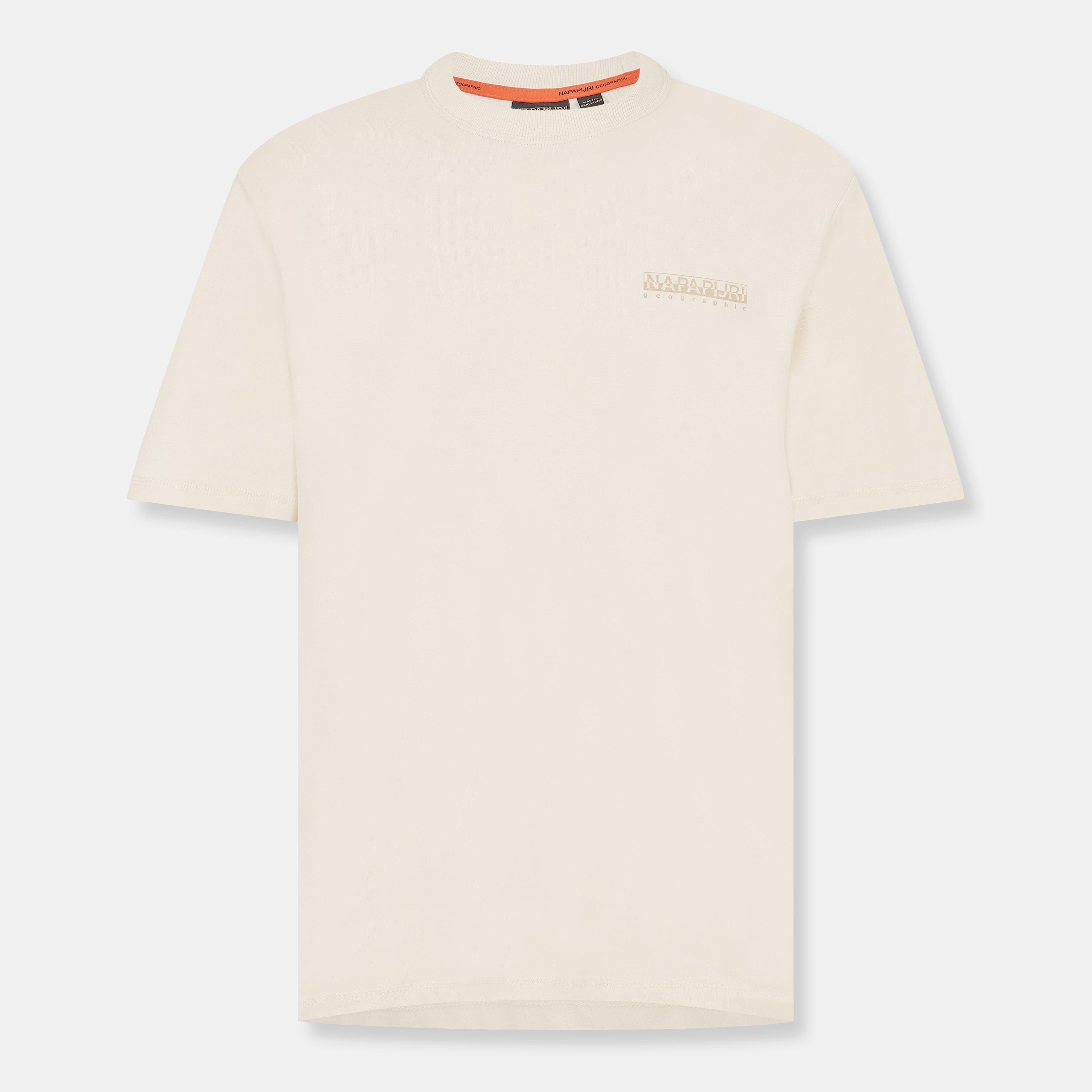 Napapijri Men's Back Graphic T-Shirt - Beige Dimity - S