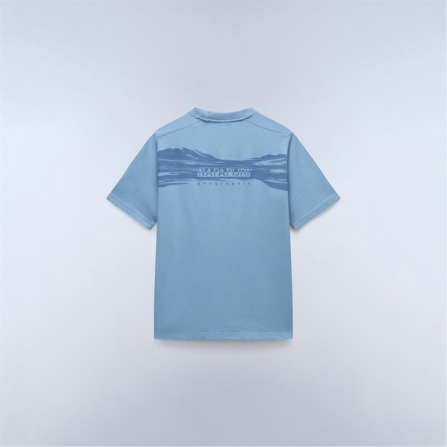 Napapijri Men's Back Graphic T-Shirt - Faded Denim - S