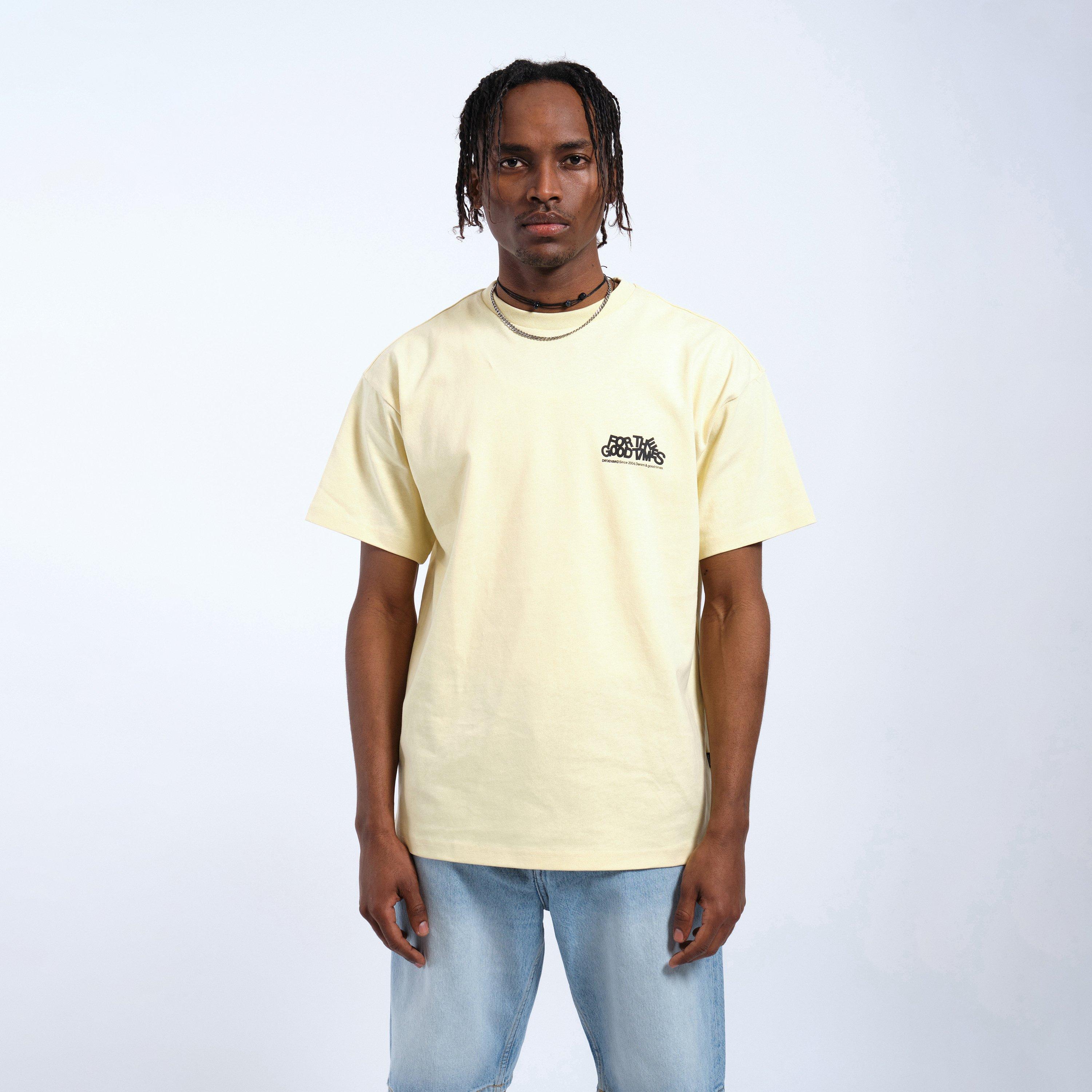 Light Yellow - Dr Denim - Trooper Tee - 90s cut tee - 5