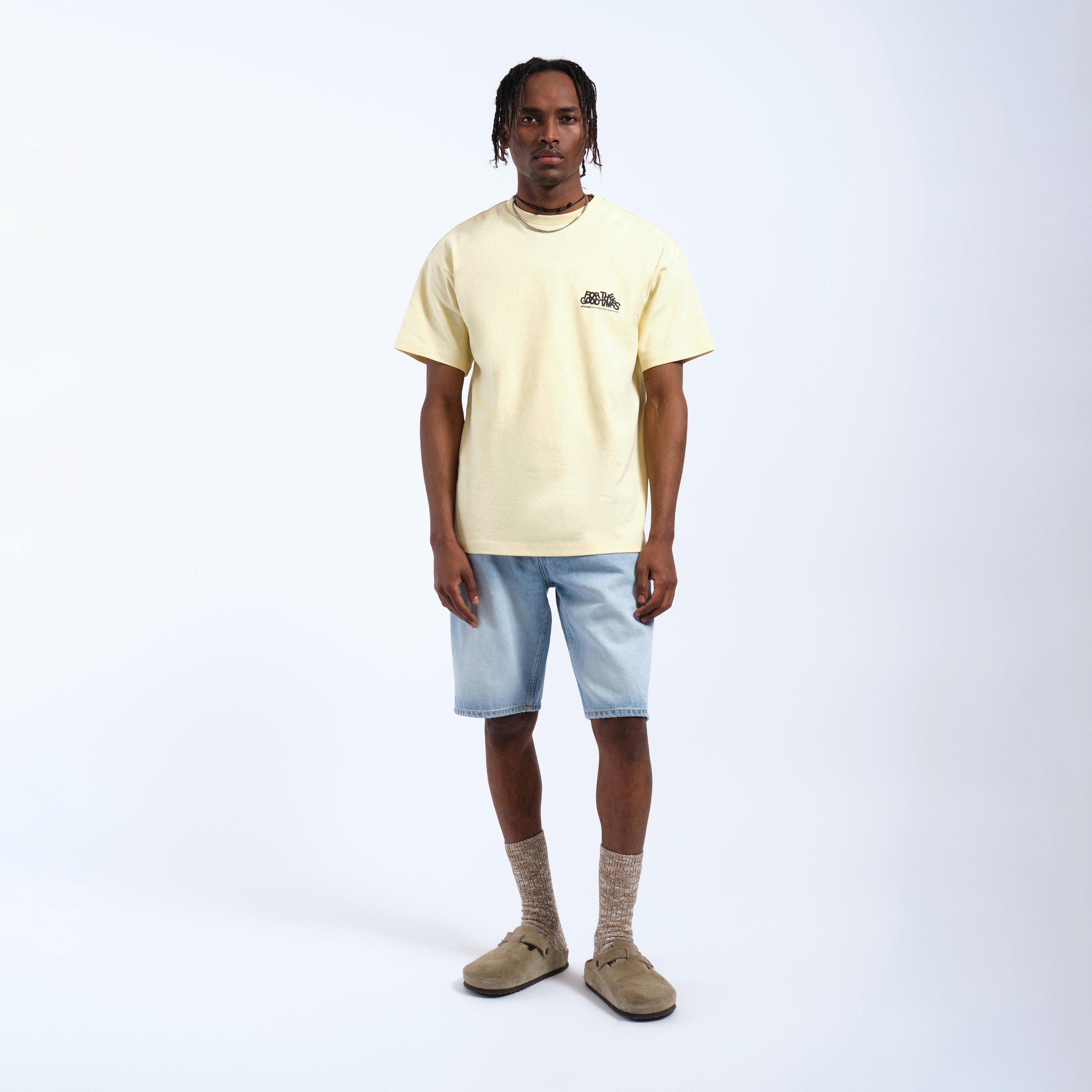 Light Yellow - Dr Denim - Trooper Tee - 90s cut tee - 7