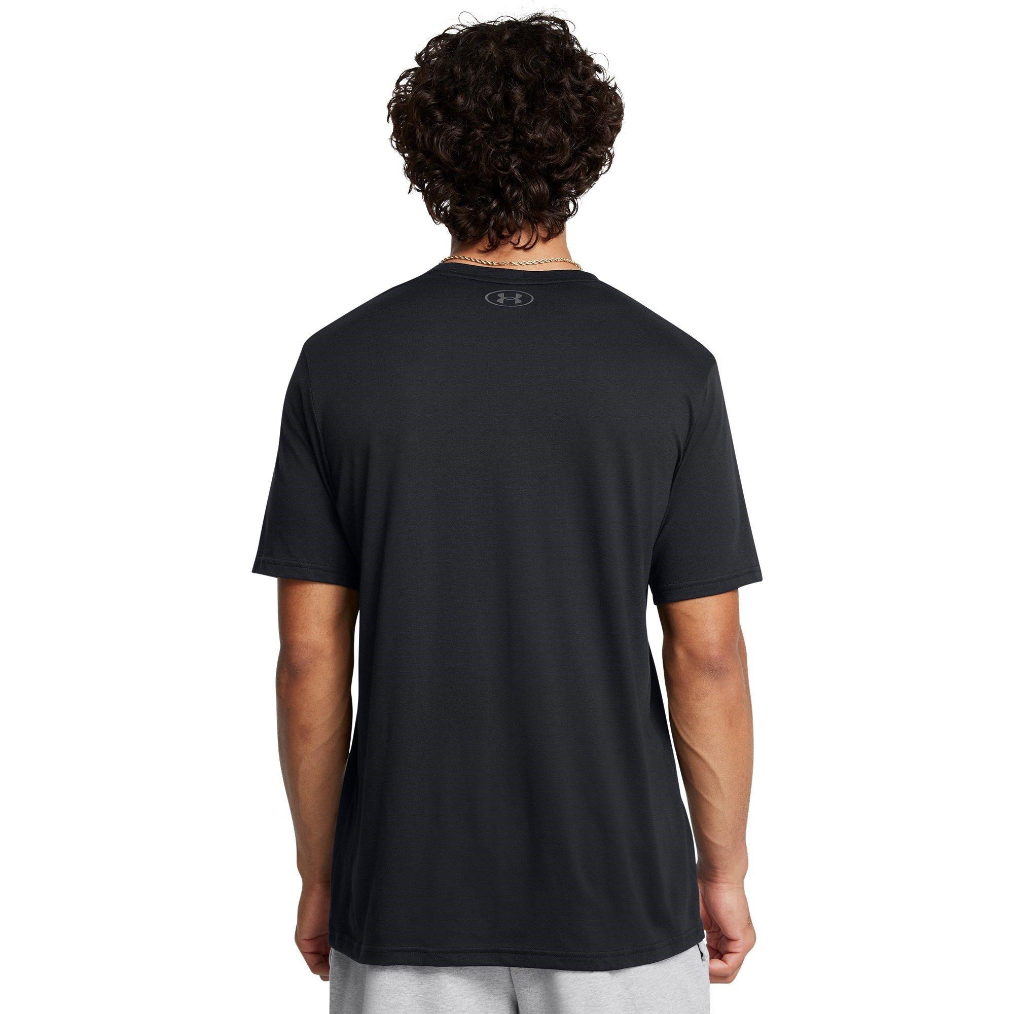 Black - Under Armour - Regular Fit Graphic Short-Sleeve T-Shirt - 3