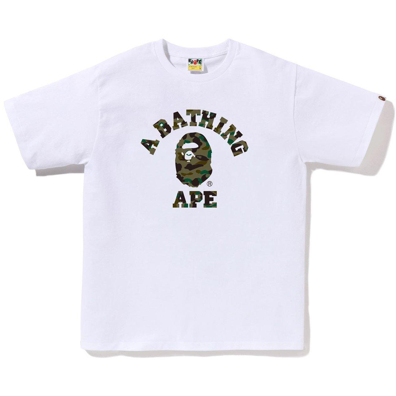 White Green - A Bathing Ape - Men's Bape Camo Regular Fit T-Shirt - 1