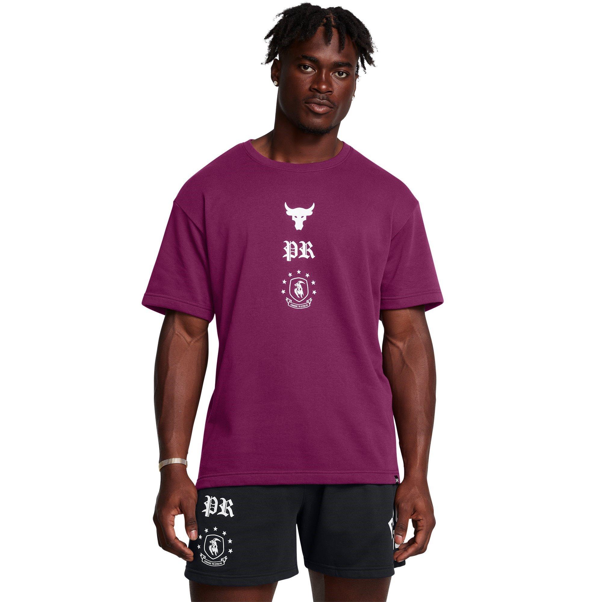 Paars - Under Armour - Men's Short-Sleeve Terry Regular Fit T-Shirt - 2