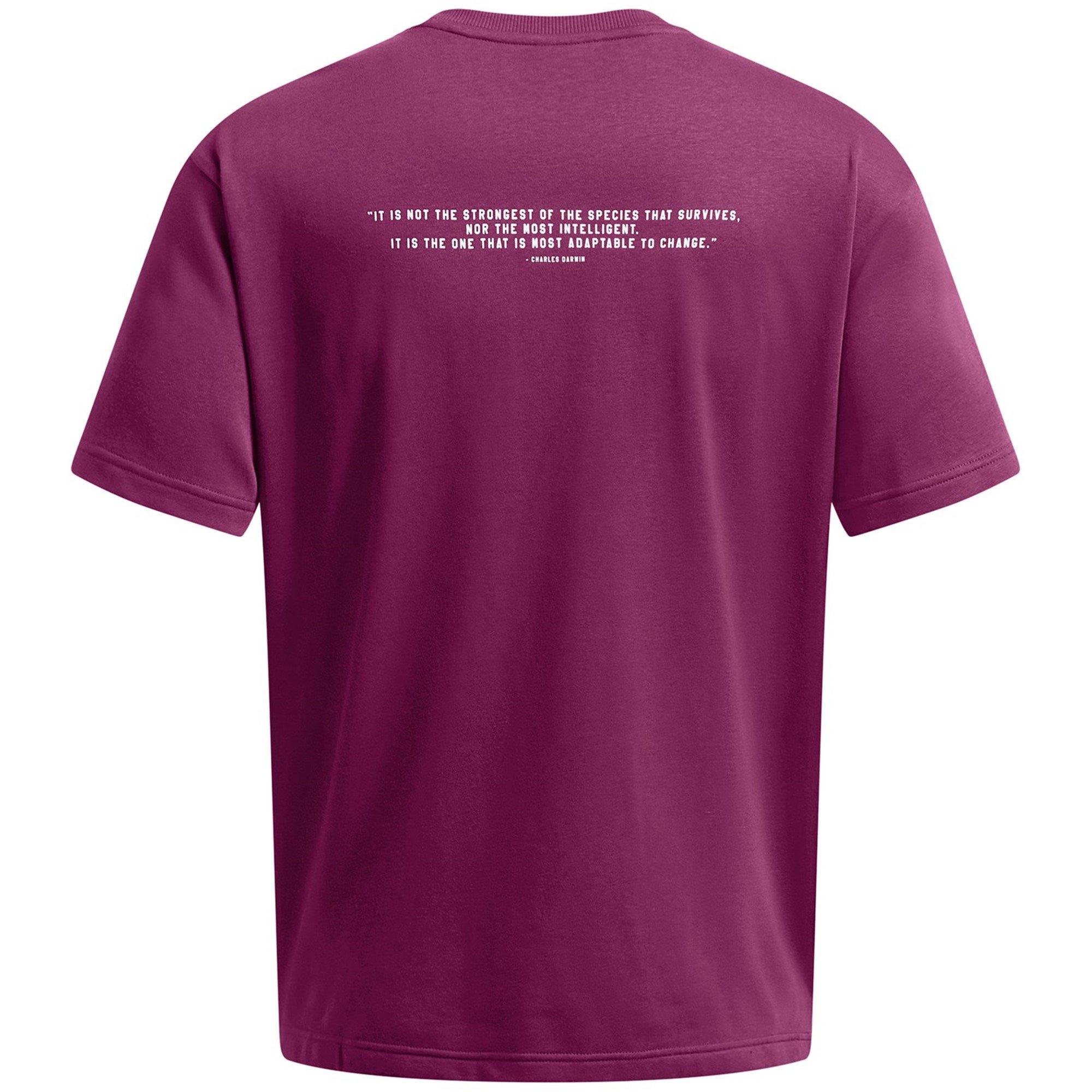 Paars - Under Armour - Men's Short-Sleeve Terry Regular Fit T-Shirt - 4
