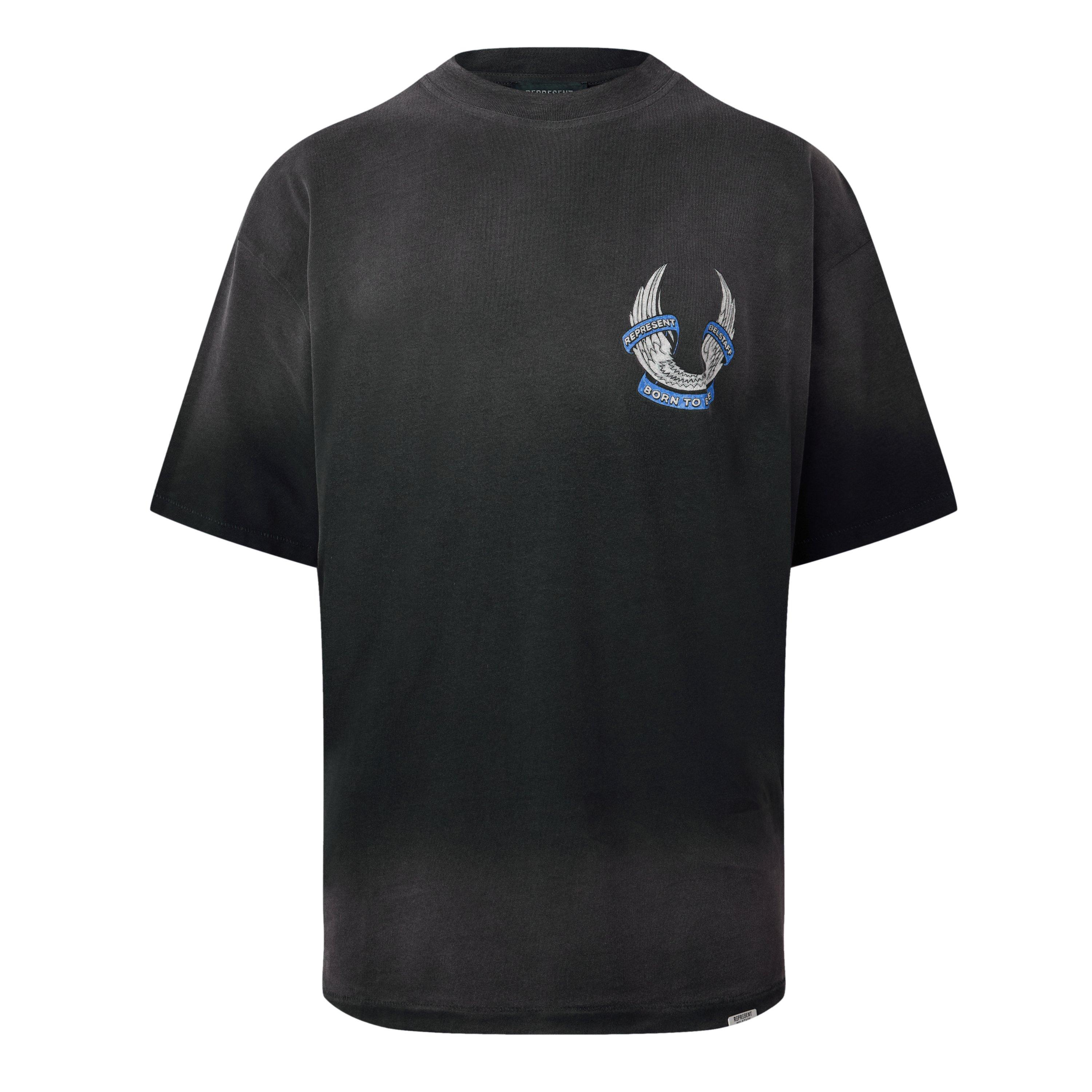 Represent X Belstaff Men's Oversized Fit T-Shirt - Washed Black - XS