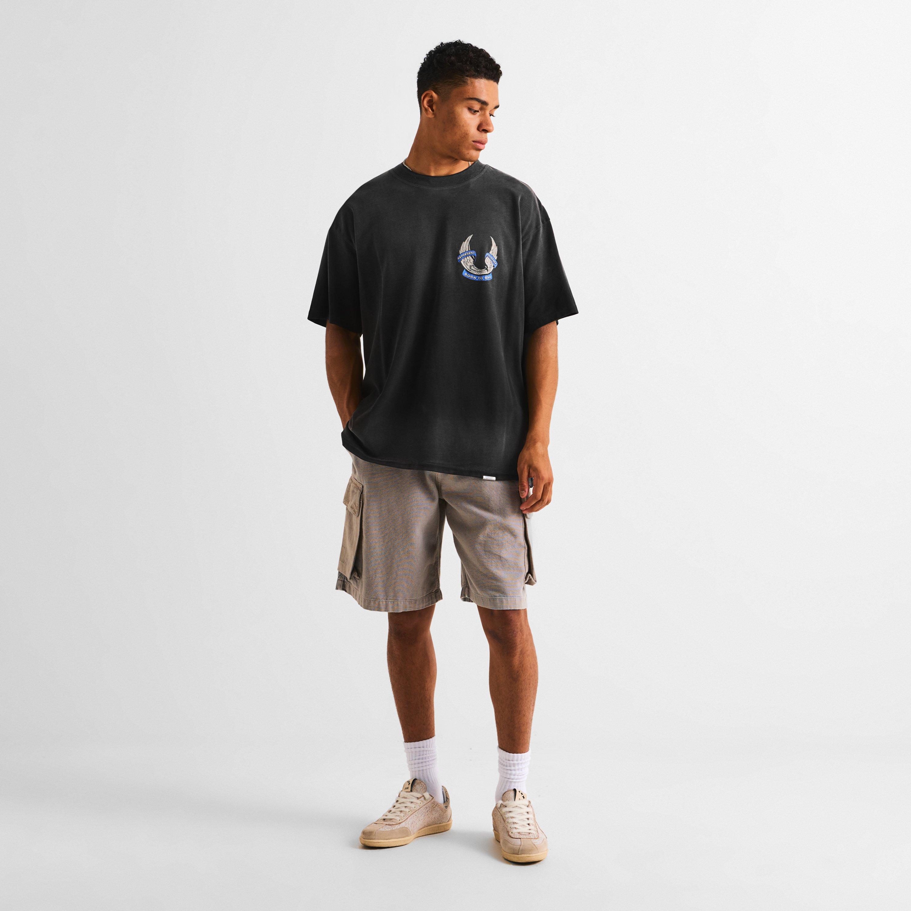 Washed Black - Represent X Belstaff - Men's Oversized Fit T-Shirt - 6