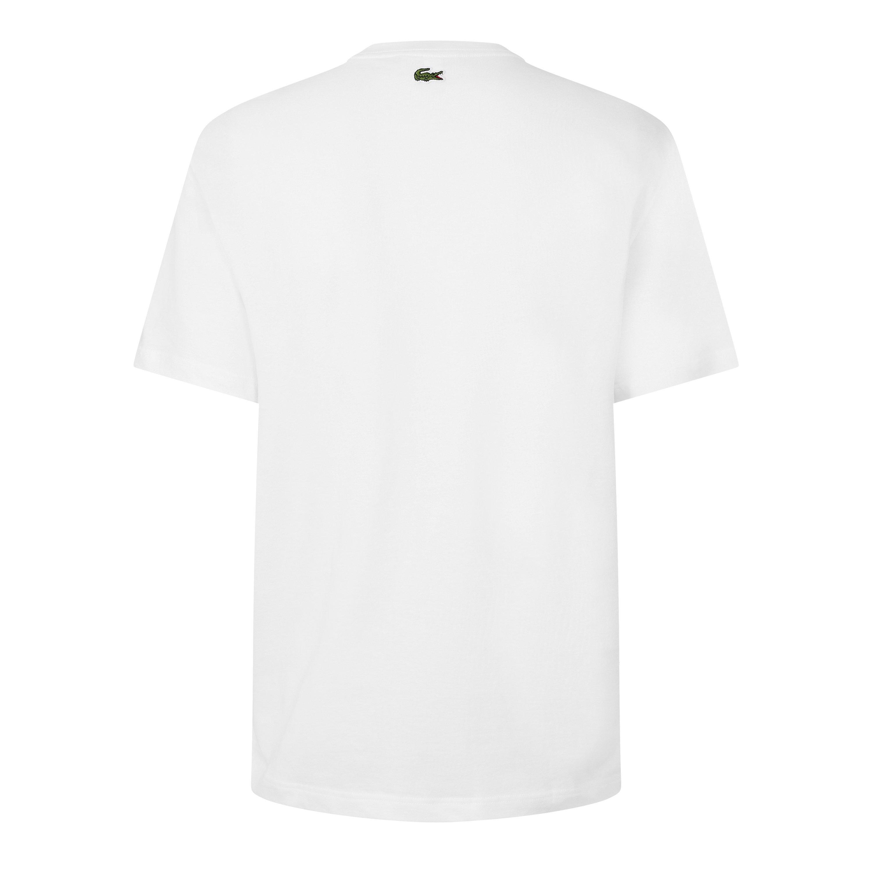 White 001 - Lacoste - Men's Large Croc Regular Fit T-Shirt - 2
